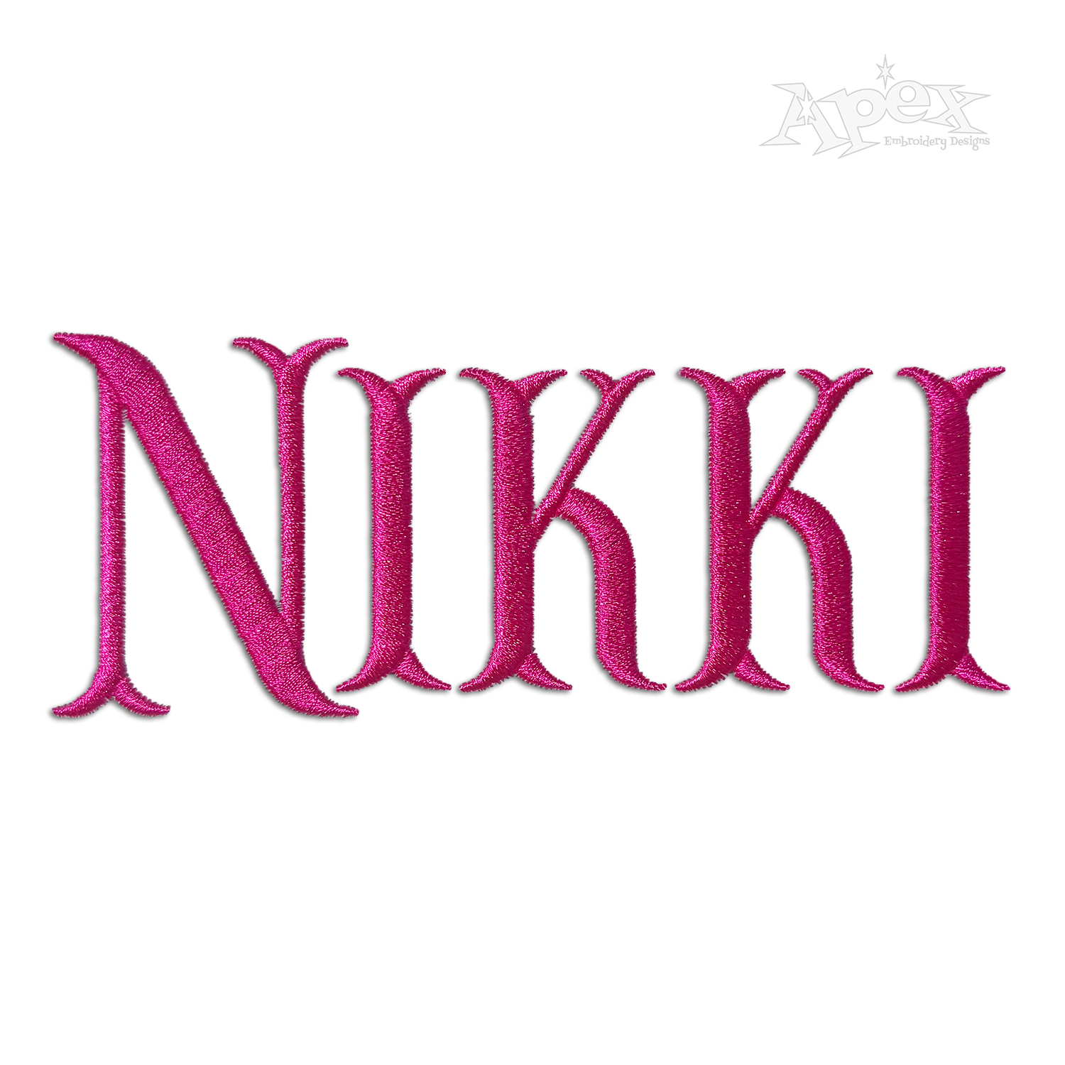 Fancy Fishtail Machine Embroidery Font Letters by Apex digitizing