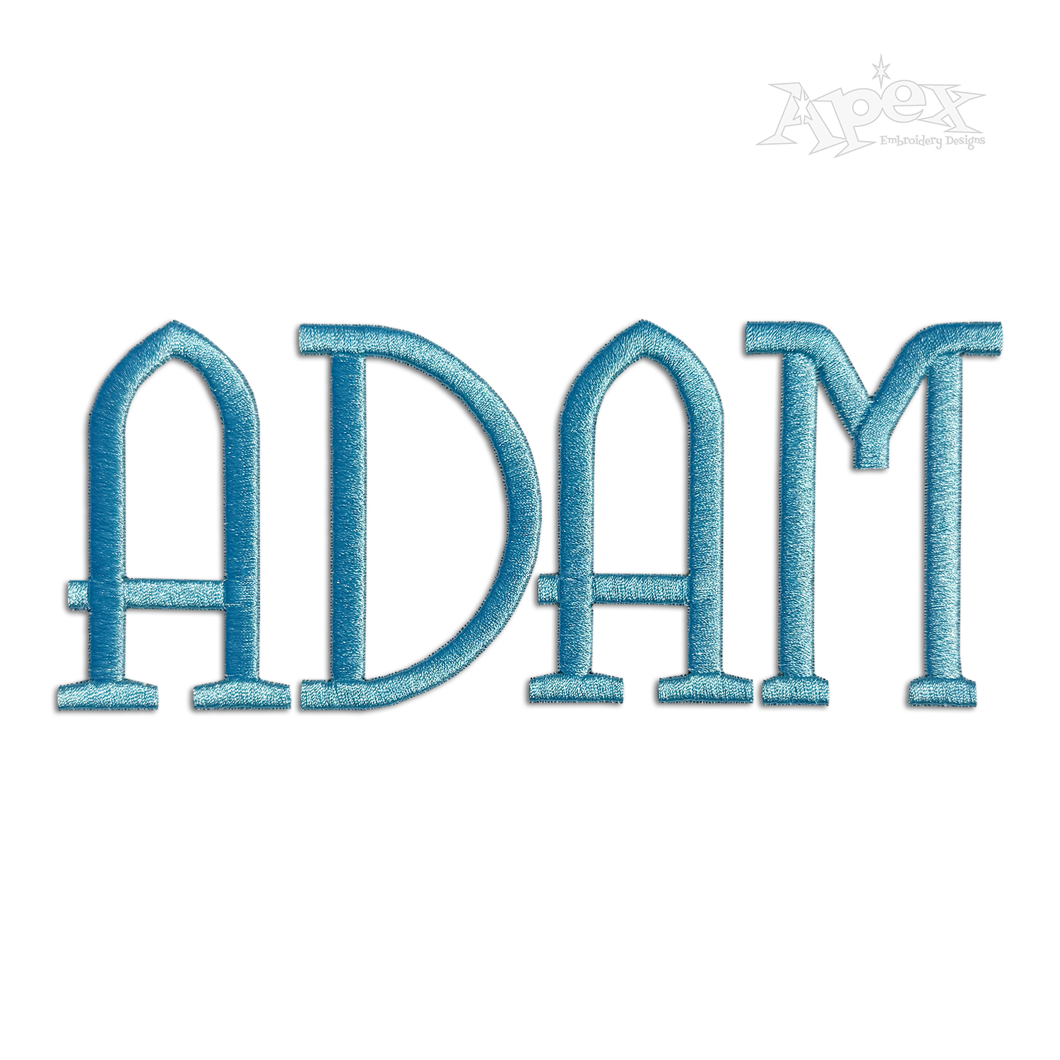 Movie Theme Embroidery Font Adam