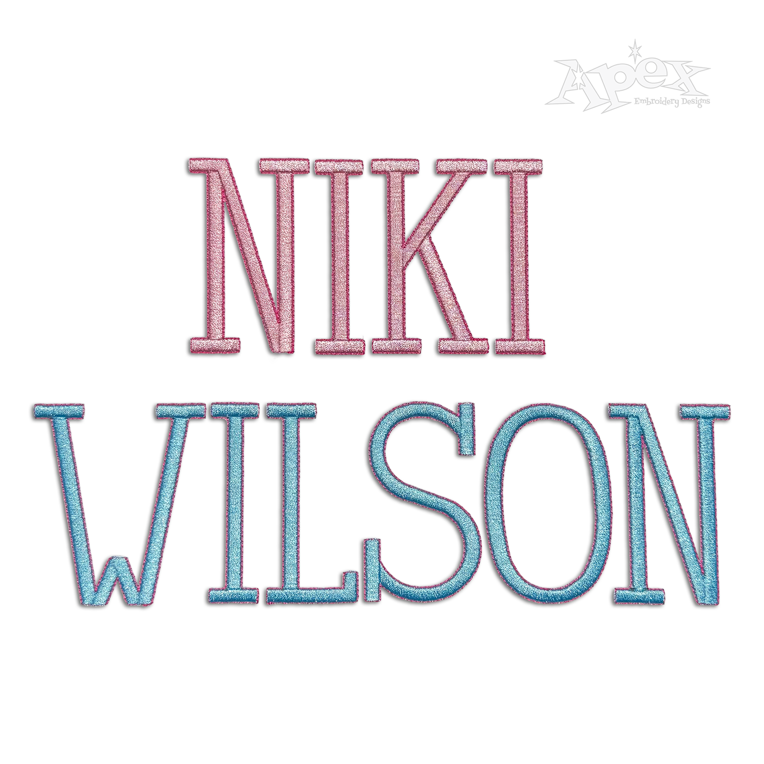 Garland Slab Serif Embroidery Font Niki Wilson