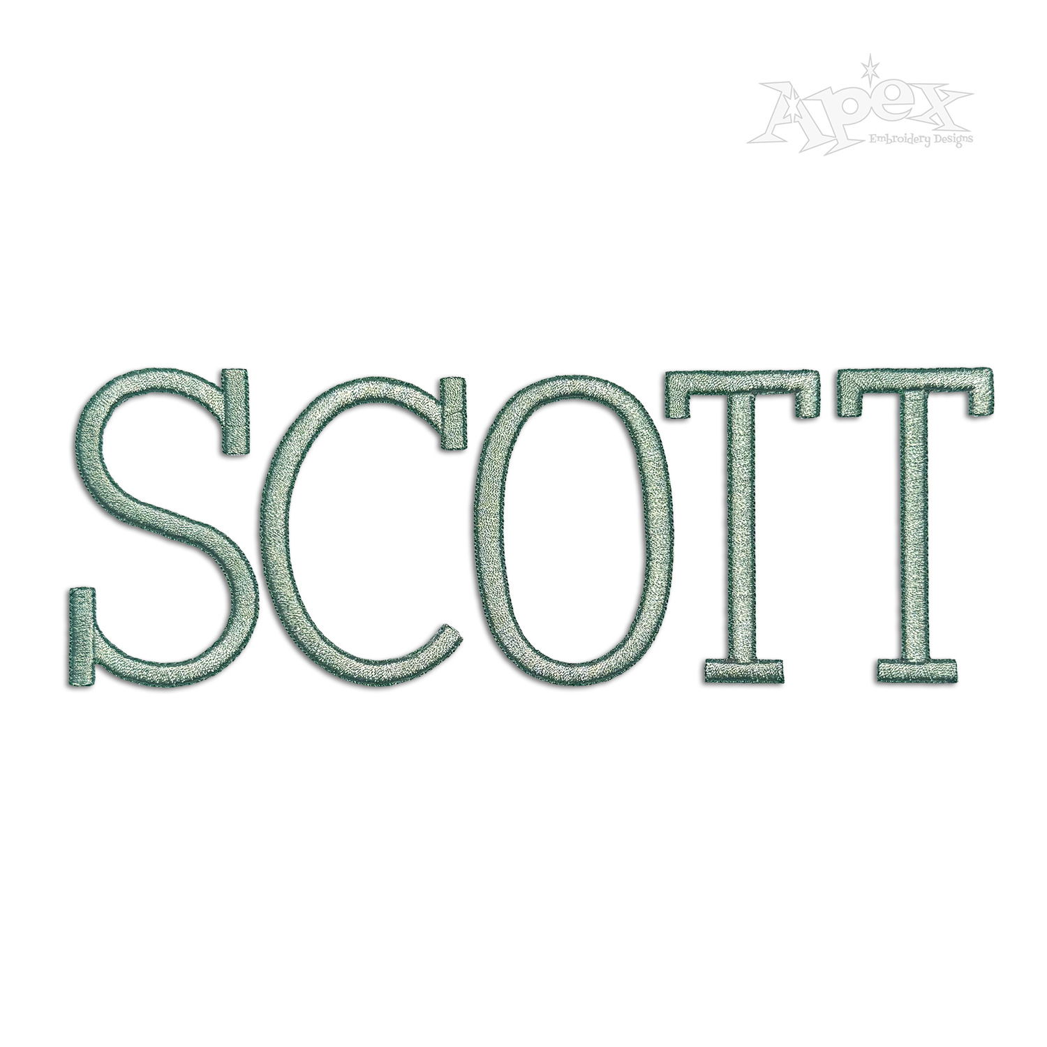 Garland Slab Serif Embroidery Font Scott