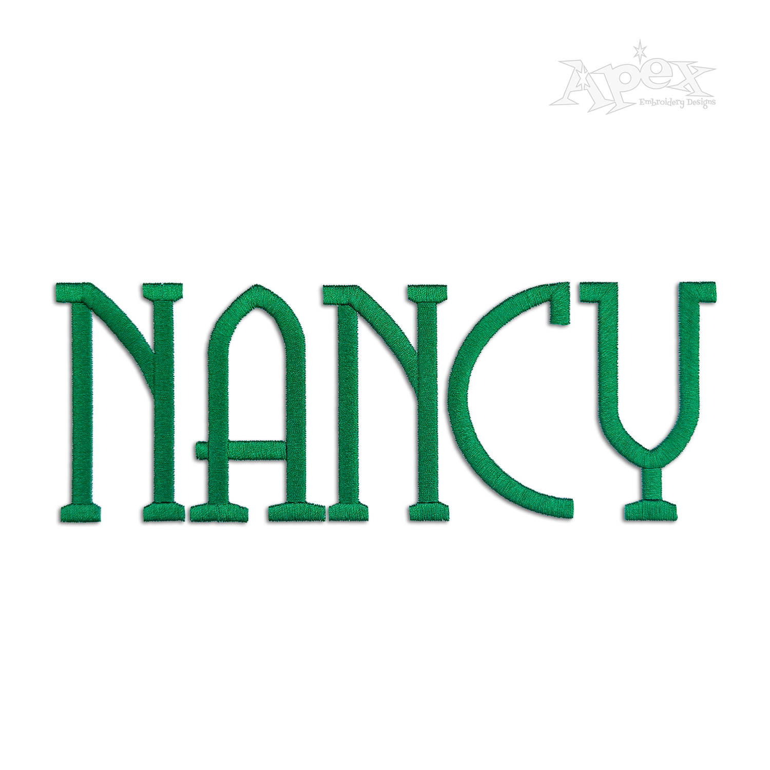 Movie Monogram Embroidery font Nancy