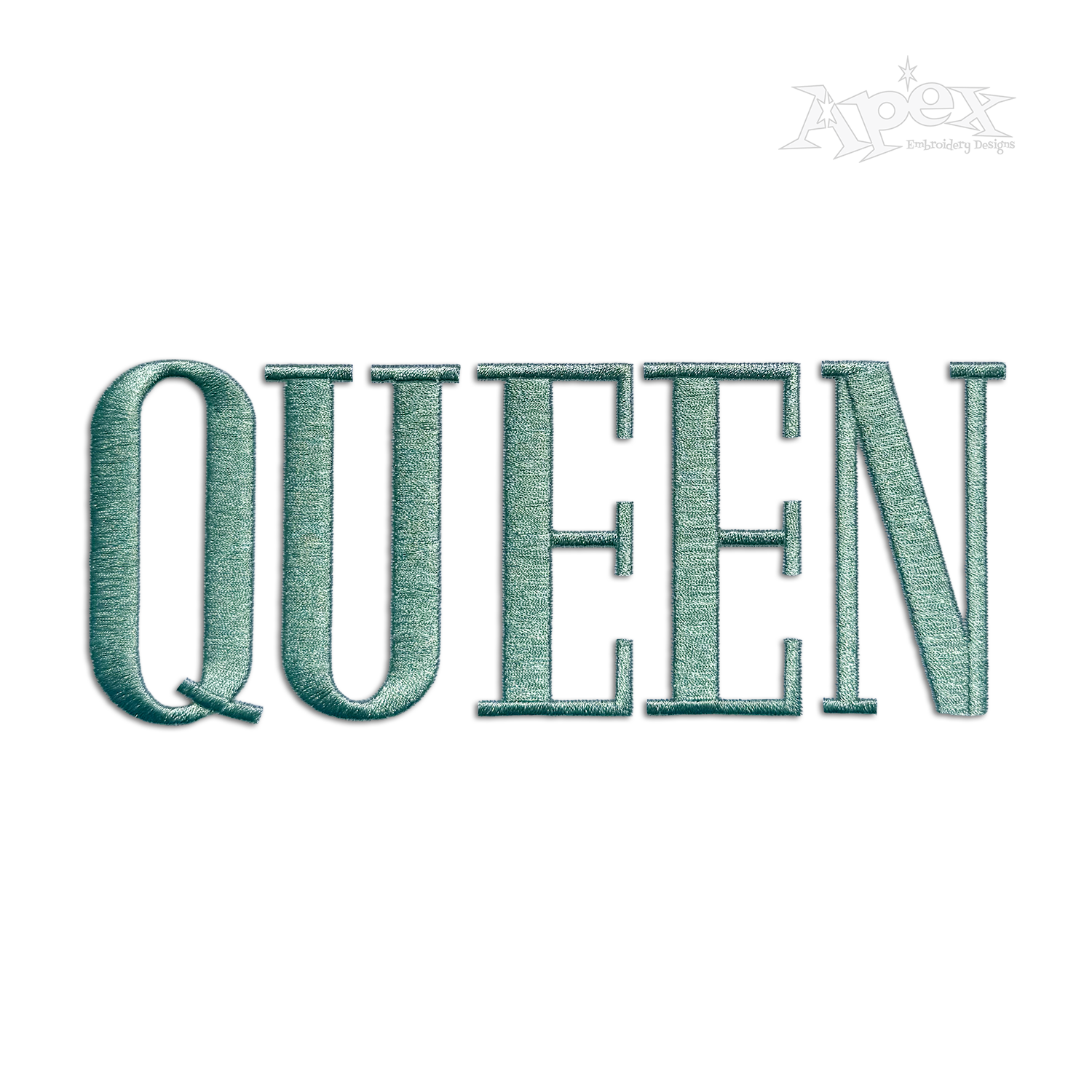 Pottery Barn Embroidery Font Queen