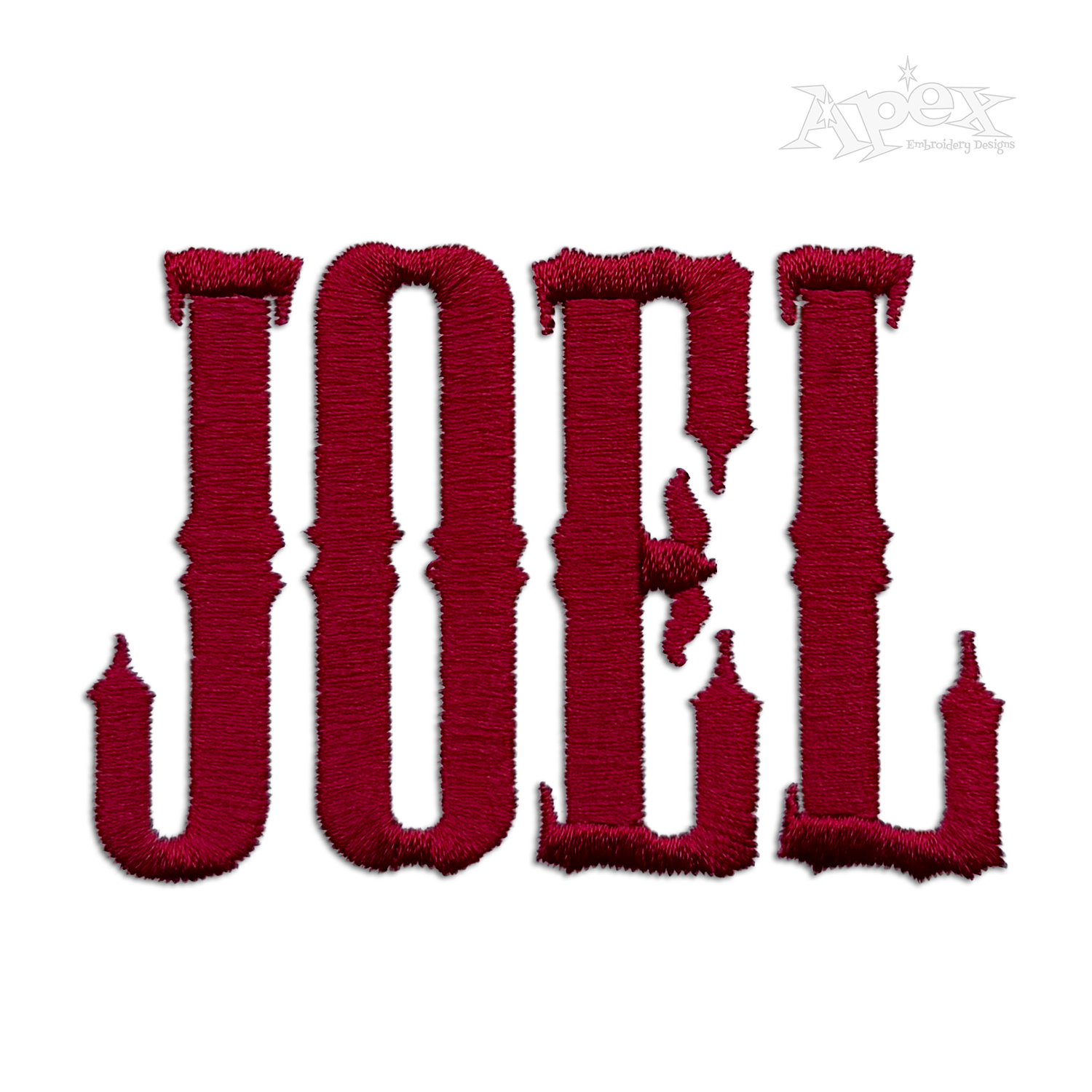 Outlaw Western Embroidery Font Joel