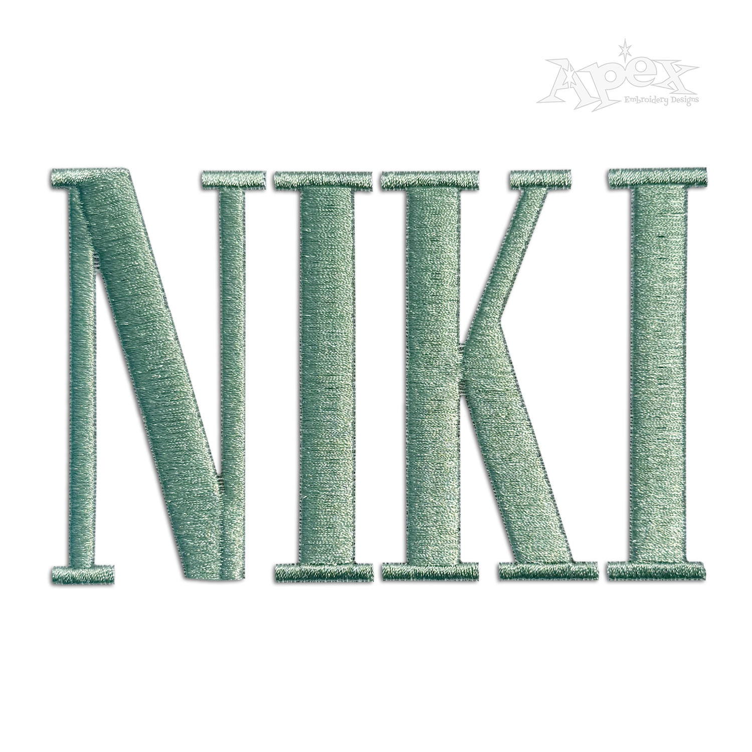 Pottery Barn Embroidery Font Niki