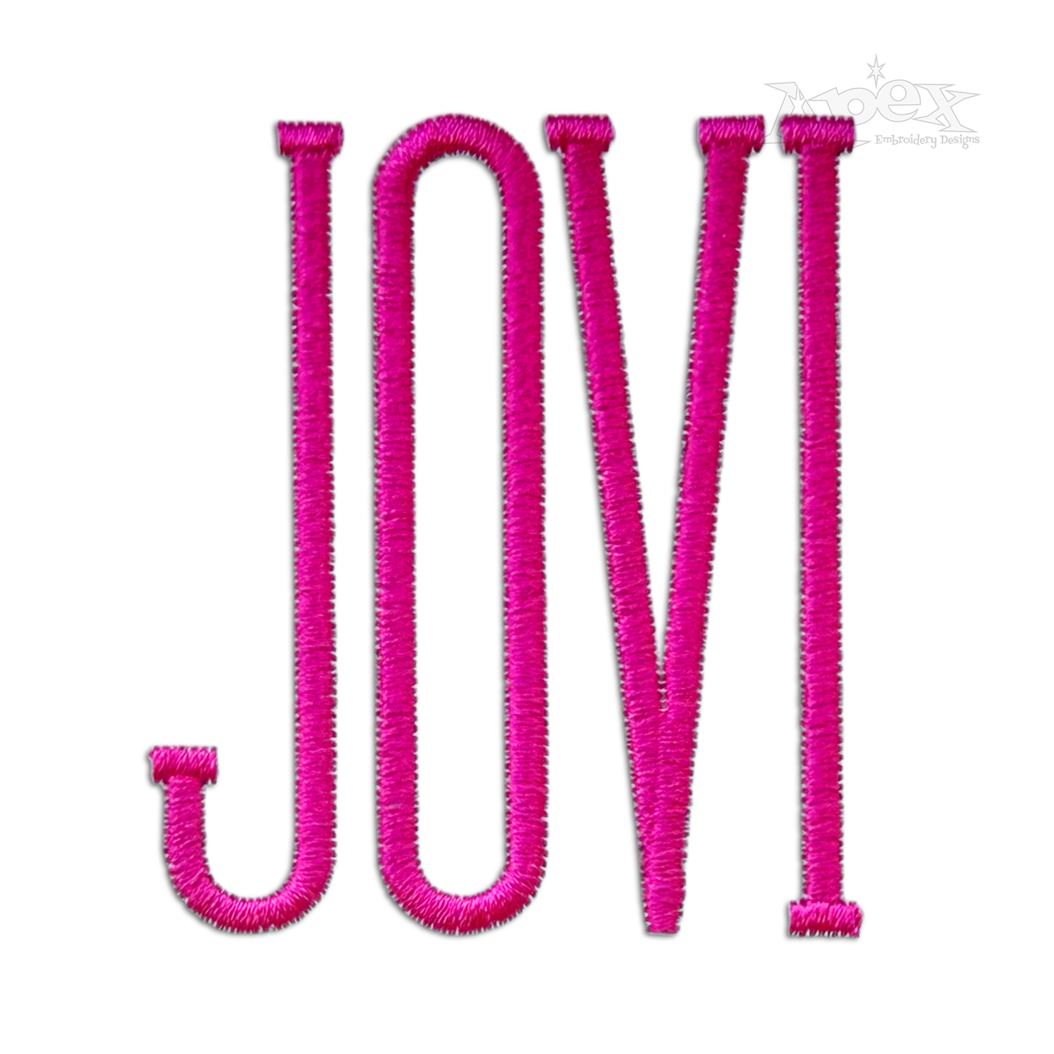 Parkland Embroidery Font Set sample name