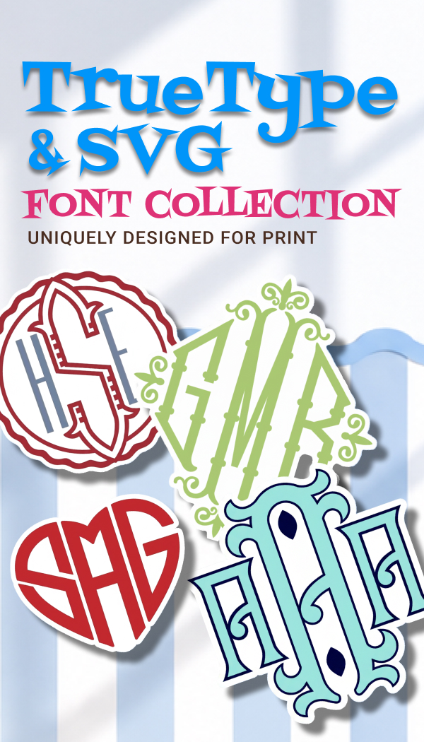 Interlocking Embroidery Fonts