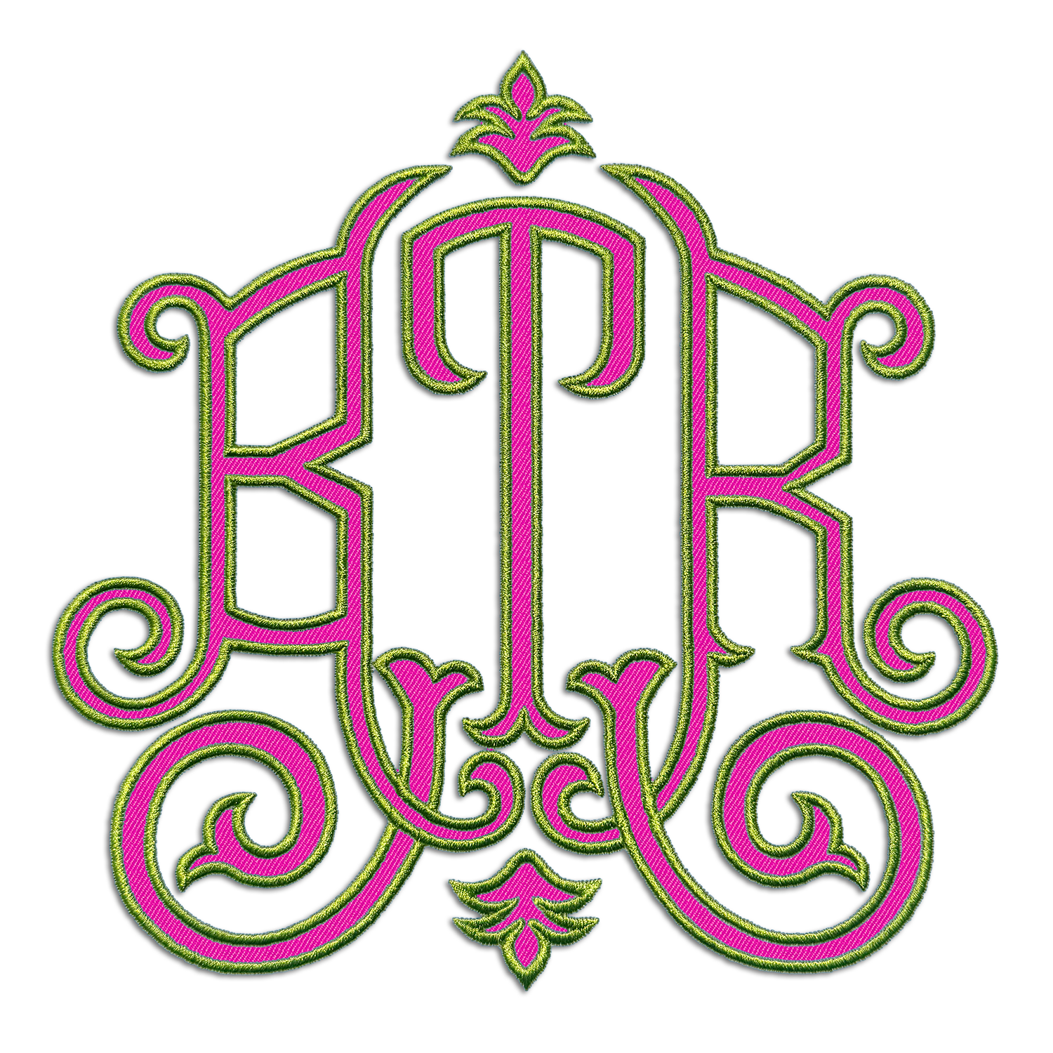 Pineapple Bespoke Pillow Embroidery Monogram Font BTK