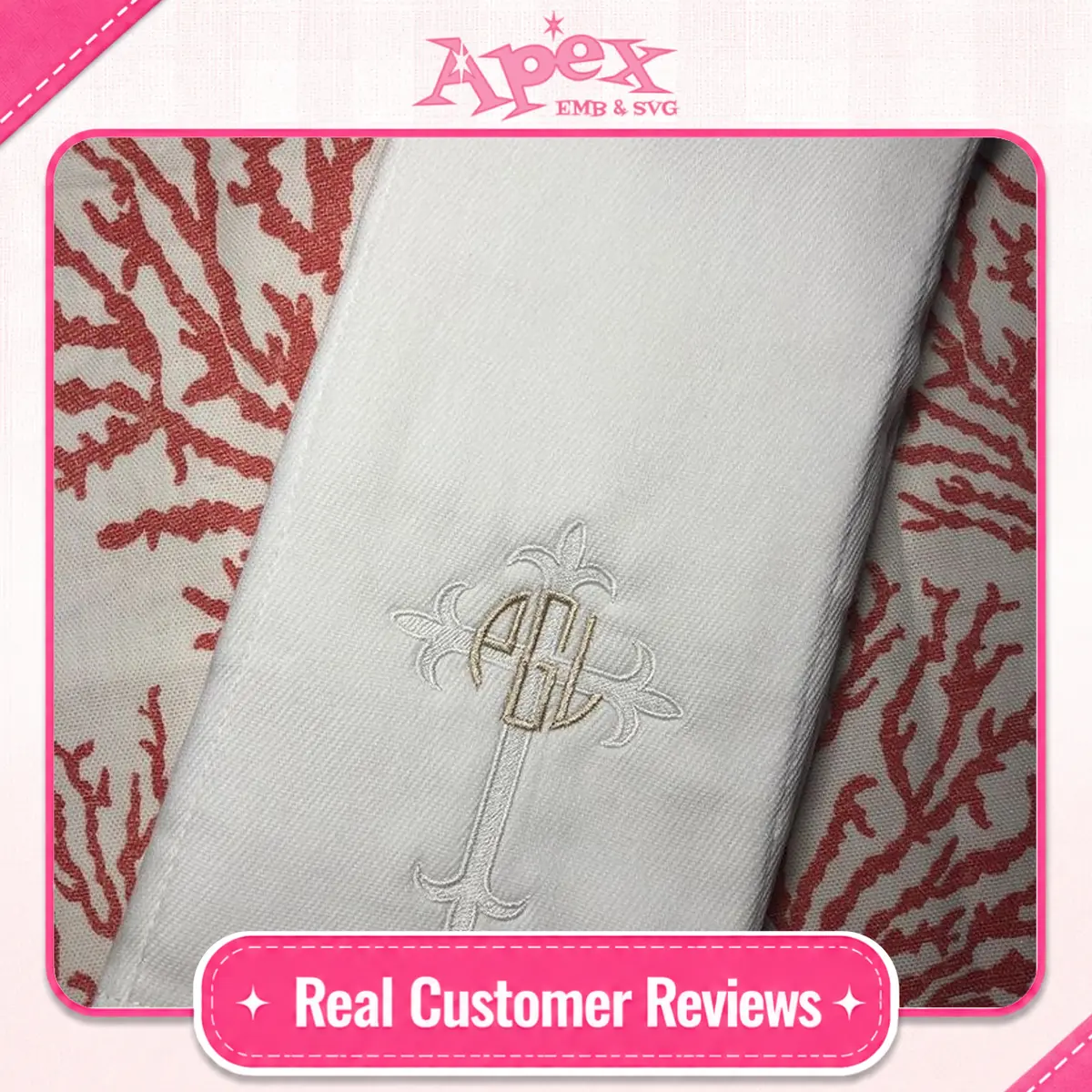 Cross Large Embroidery Design fan review Apex