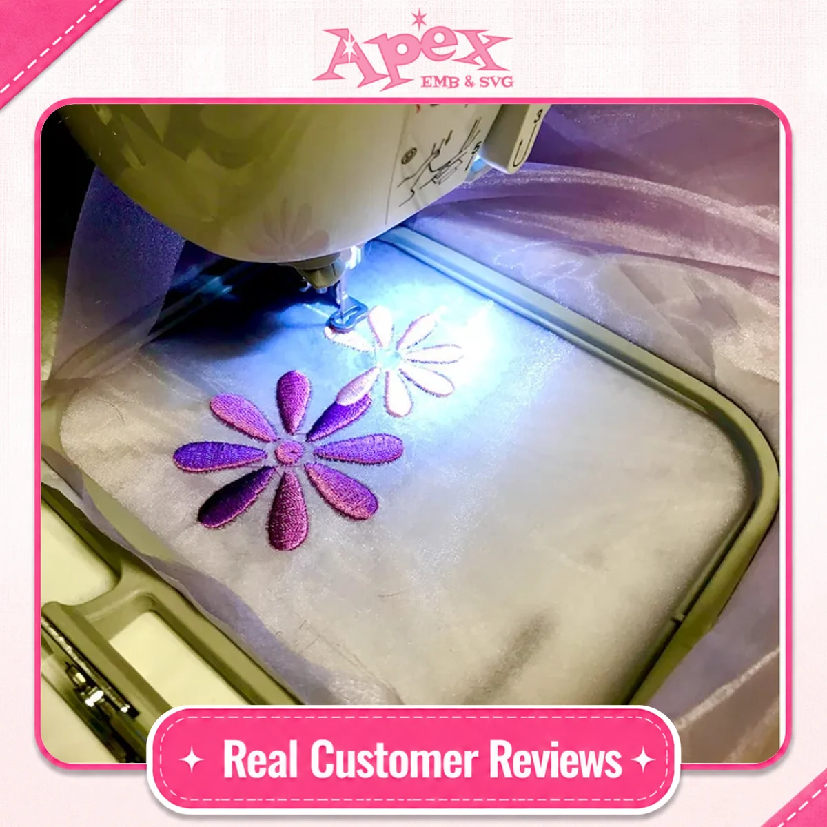 Daisy Embroidery Design fan review Apex