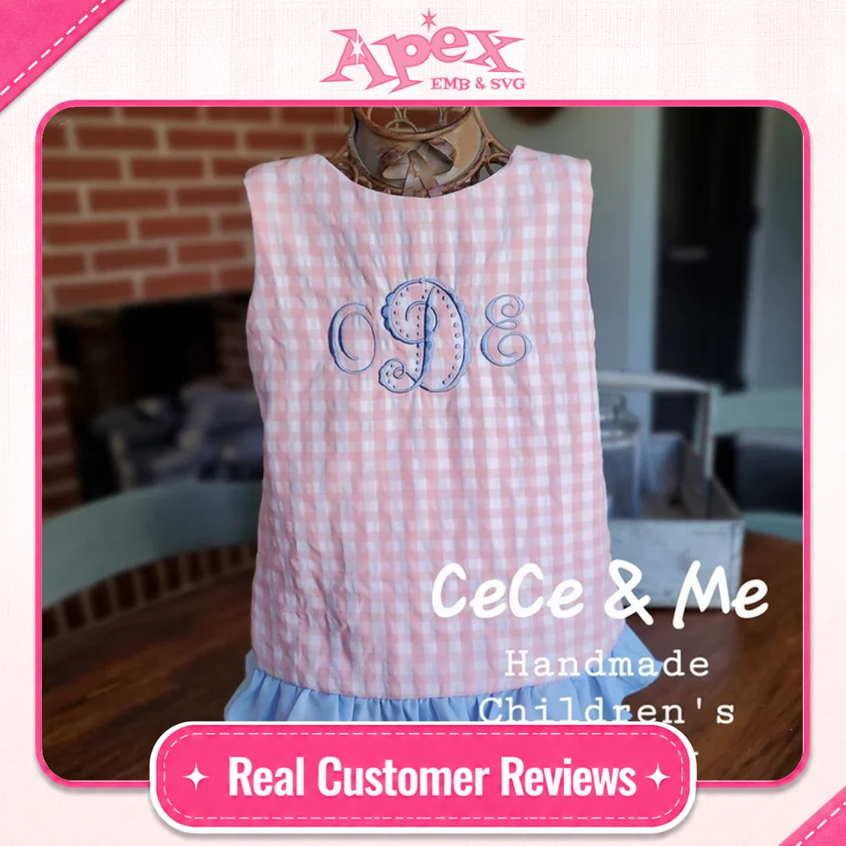 Gemma Scallop Embroidery Font customer review Apex