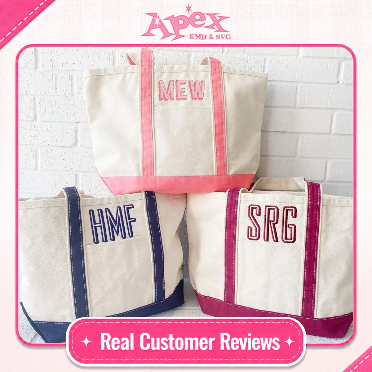 Maxwell Embroidery Font fan review Apex bag