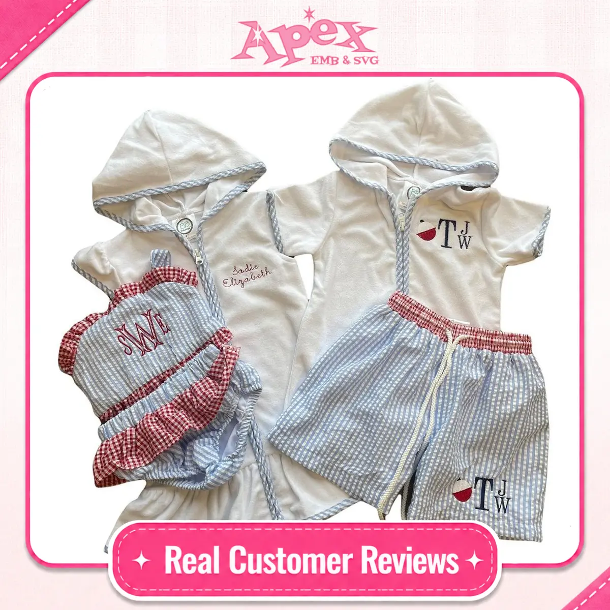 Ribbed Monogram Embroidery Font fan review Apex kid clothes