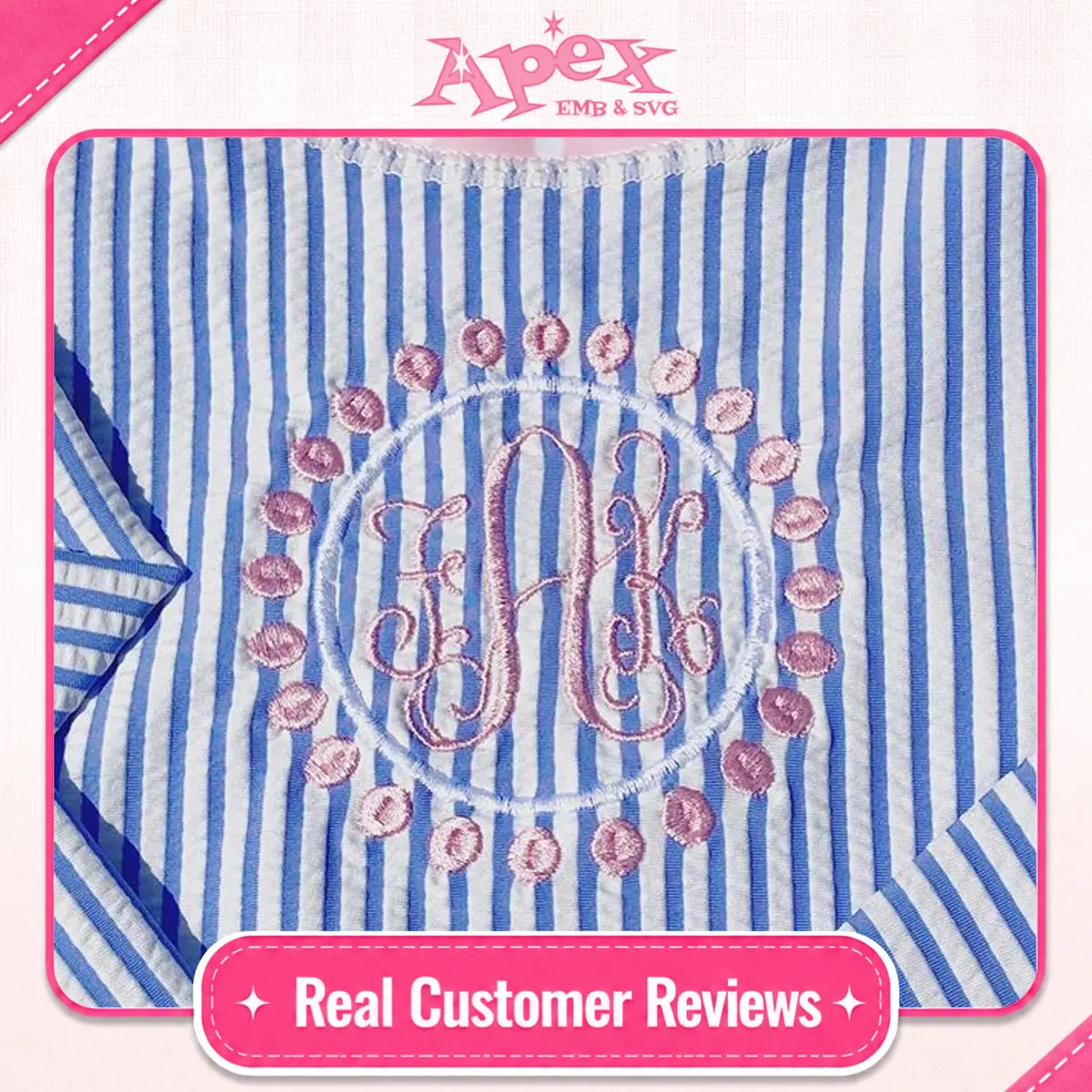 Suzanne Curlz Embroidery Font fan review for girl