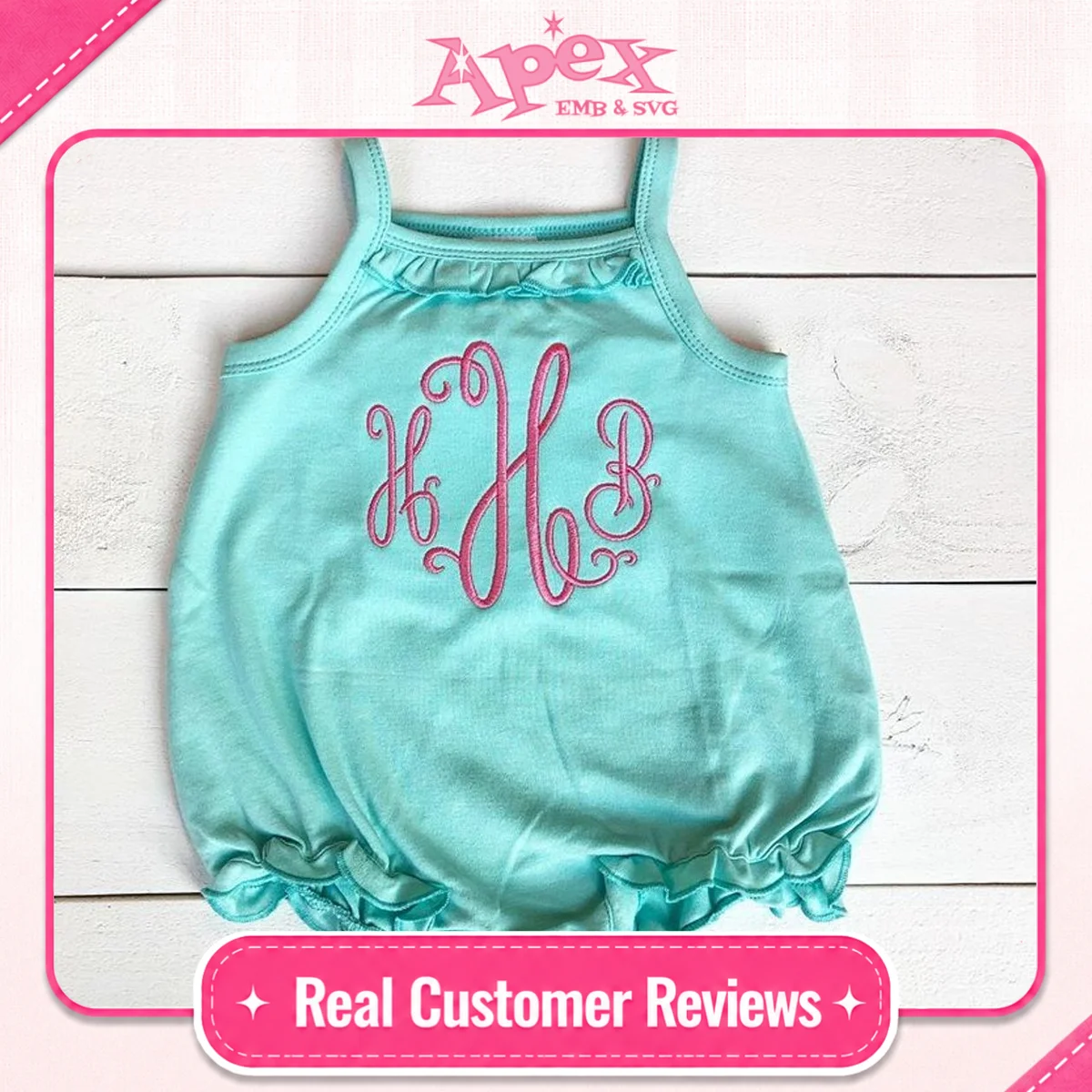 Suzanne Curlz Embroidery Font fan review for baby