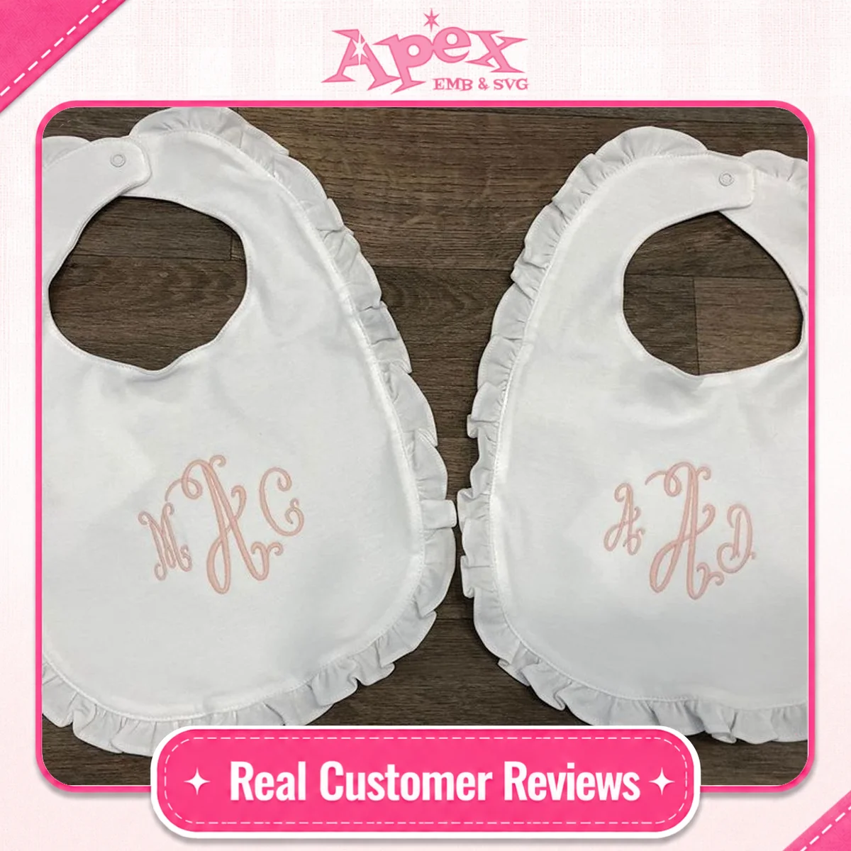 Suzanne Curlz Embroidery Font fan review Apex for baby
