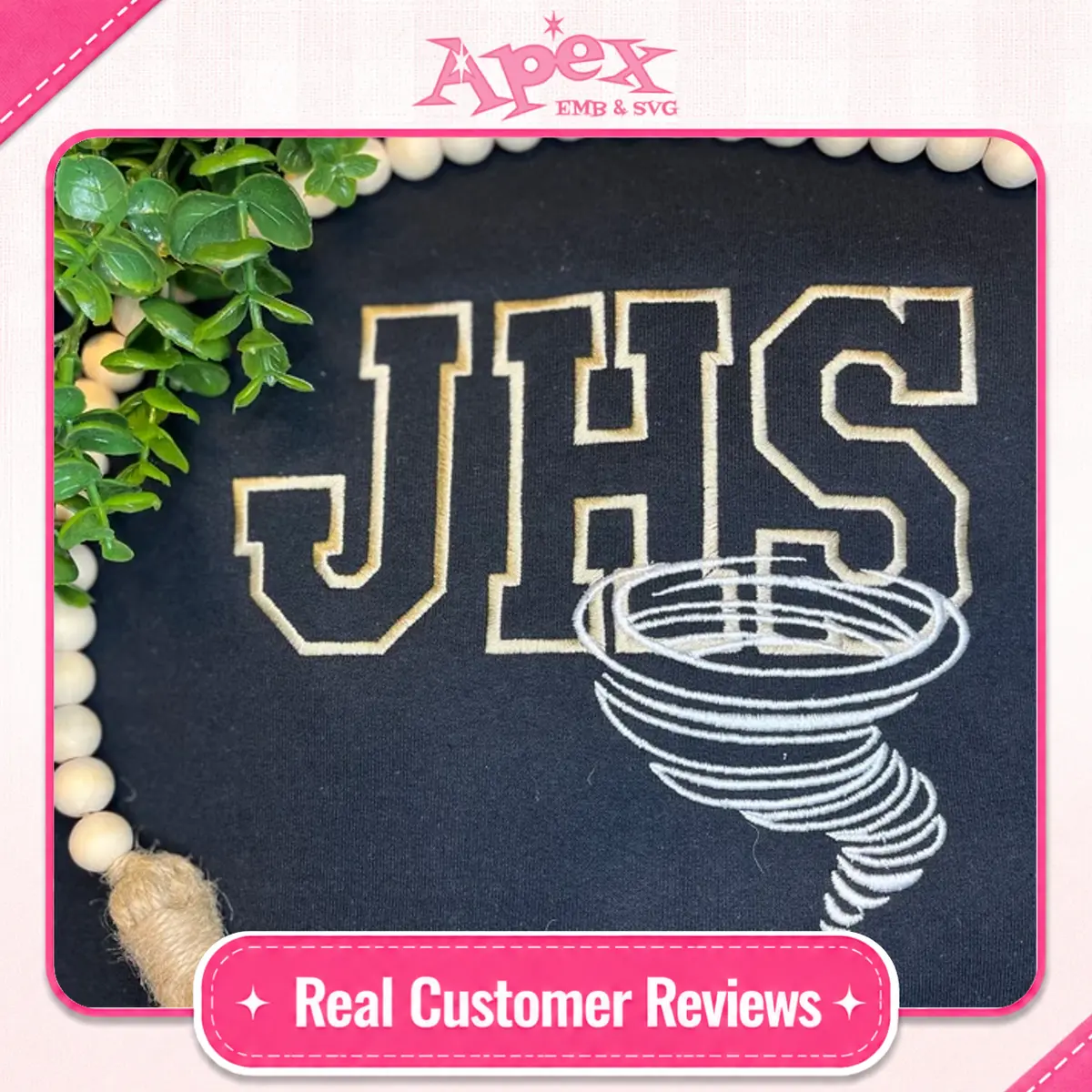 Tornado Pack Embroidery Design customer review Apex