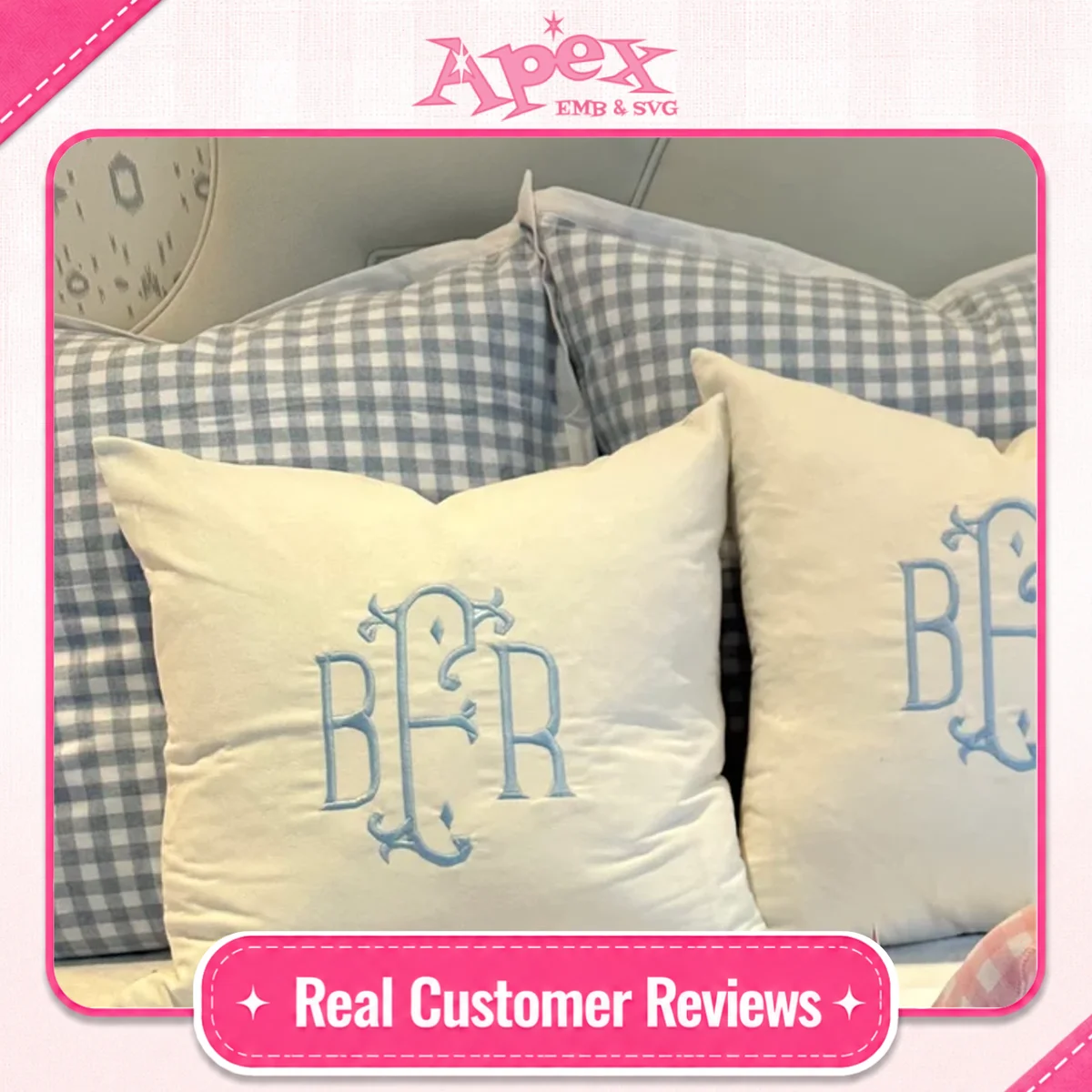 Vienna Embroidery Font fan review Apex Throw pillow