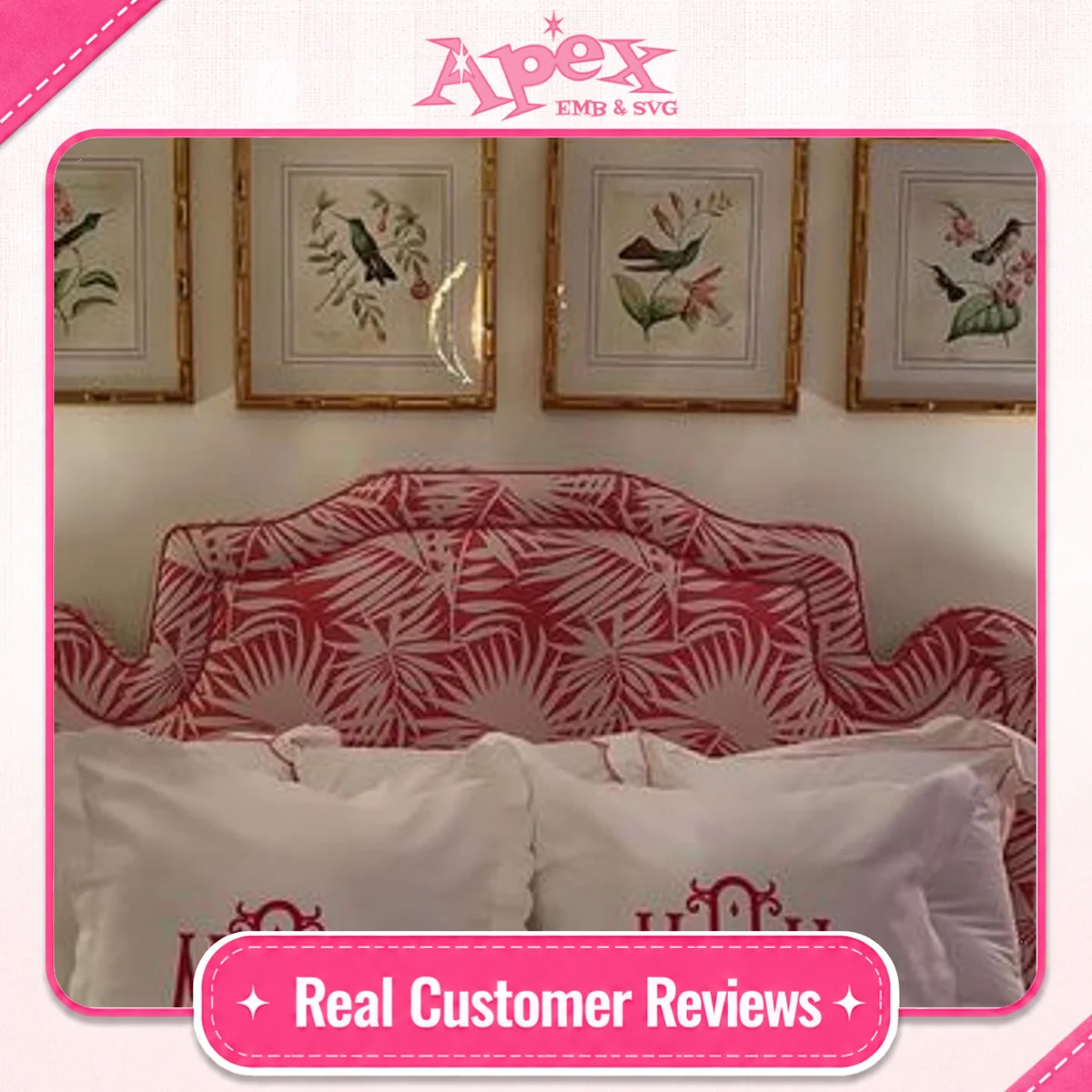 Vienna Embroidery Font fan review Apex Throw pillow