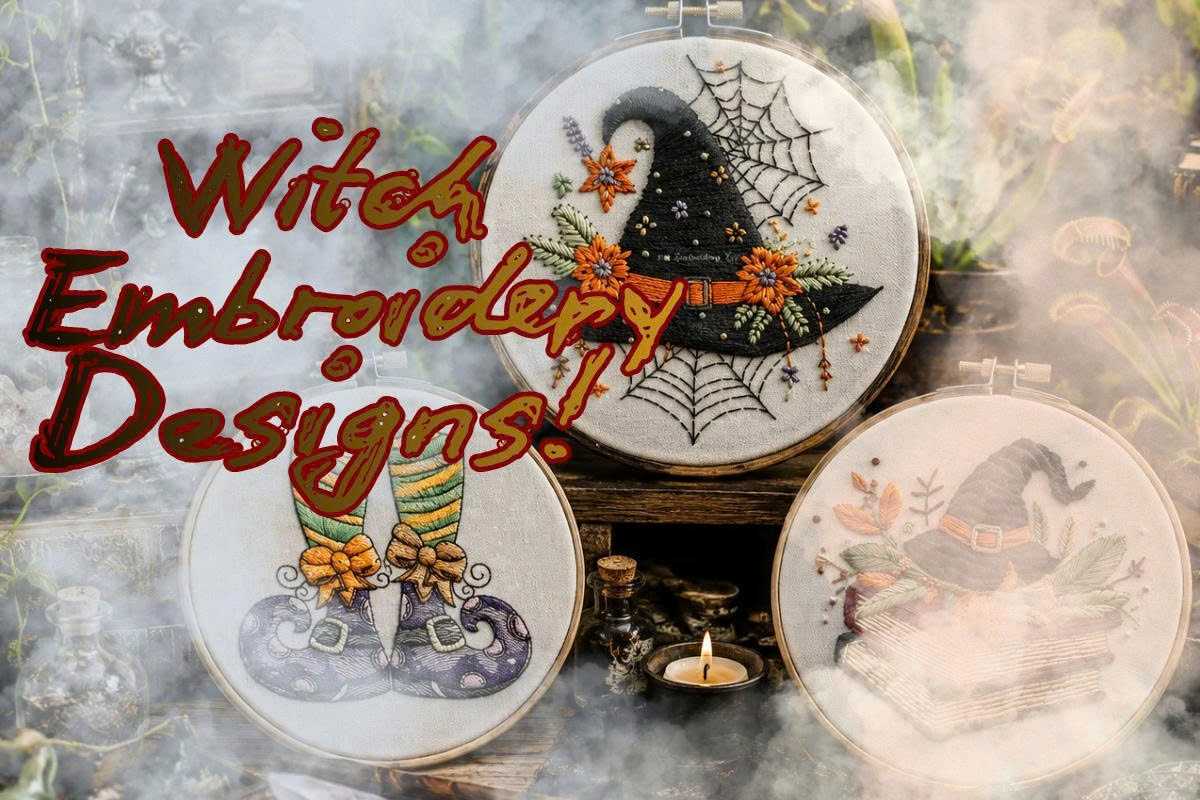 Witch Embroidery Designs: Magical Patterns for Every Stitching Project