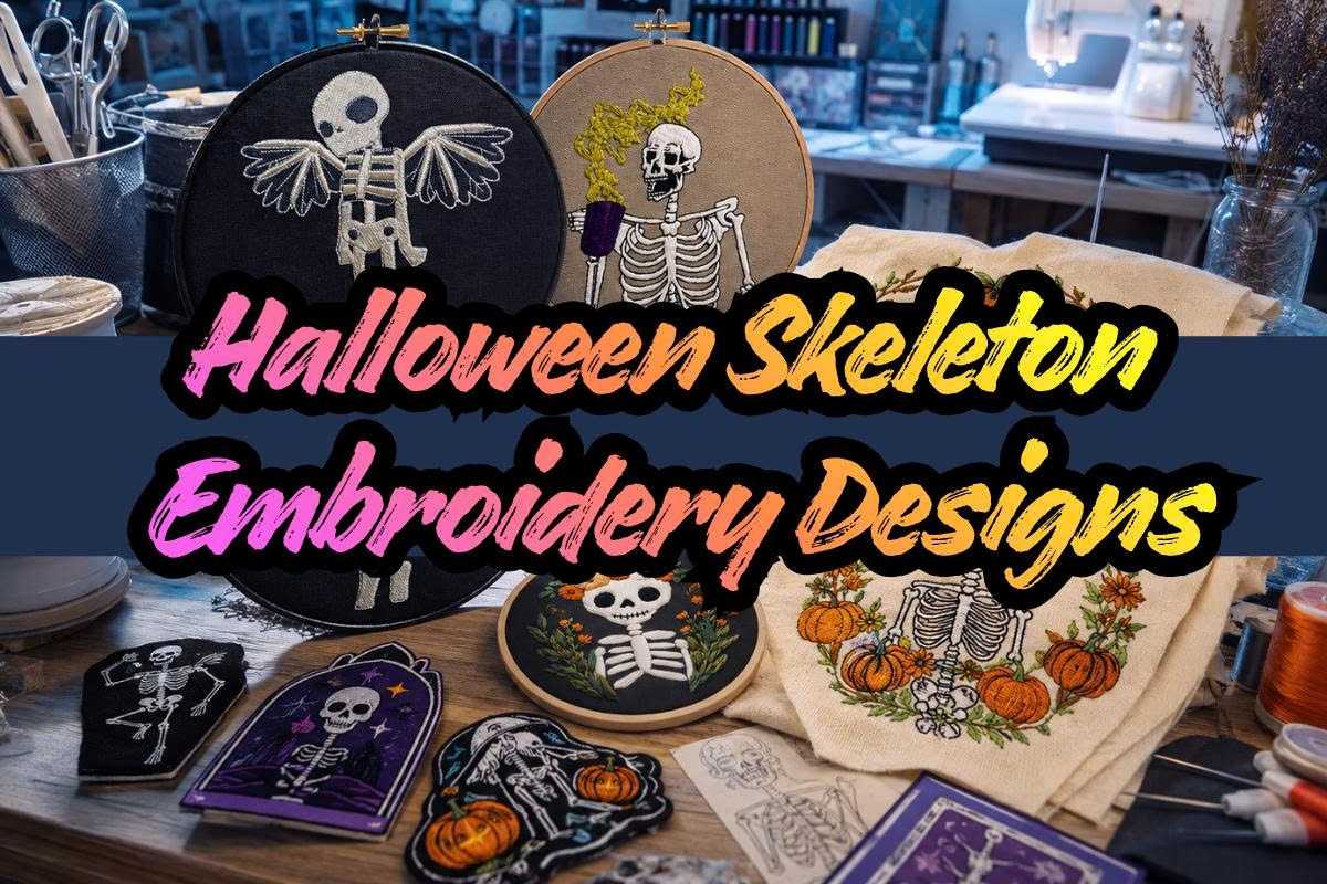 Best Halloween Skeleton Embroidery Designs for Every Project