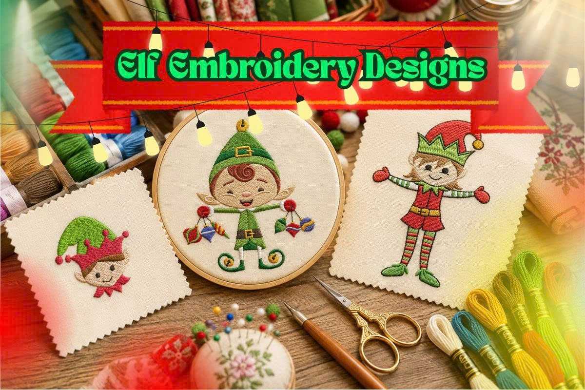  Elf Embroidery Designs: Creative Christmas Patterns & Project Ideas