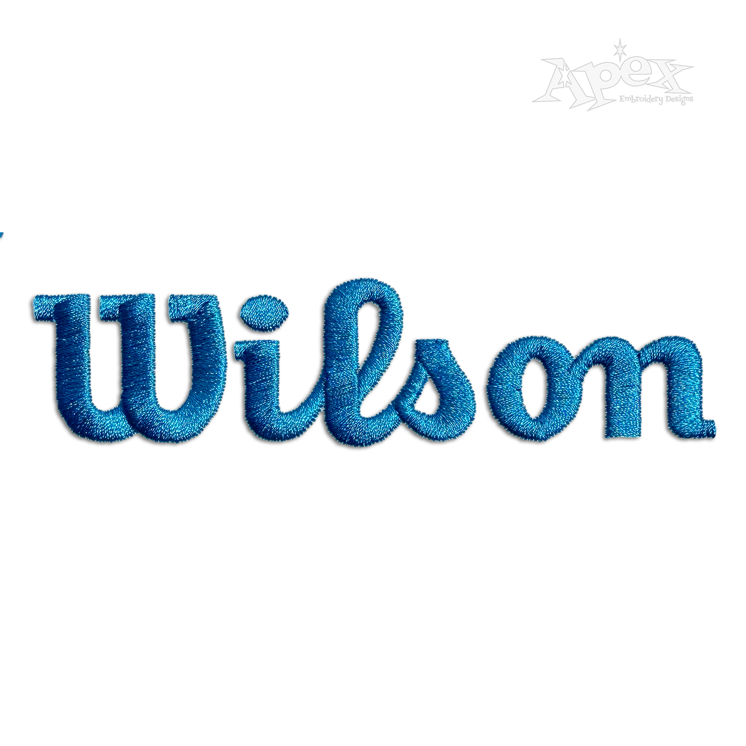 Wilson Script Machine Embroidery Font Sample