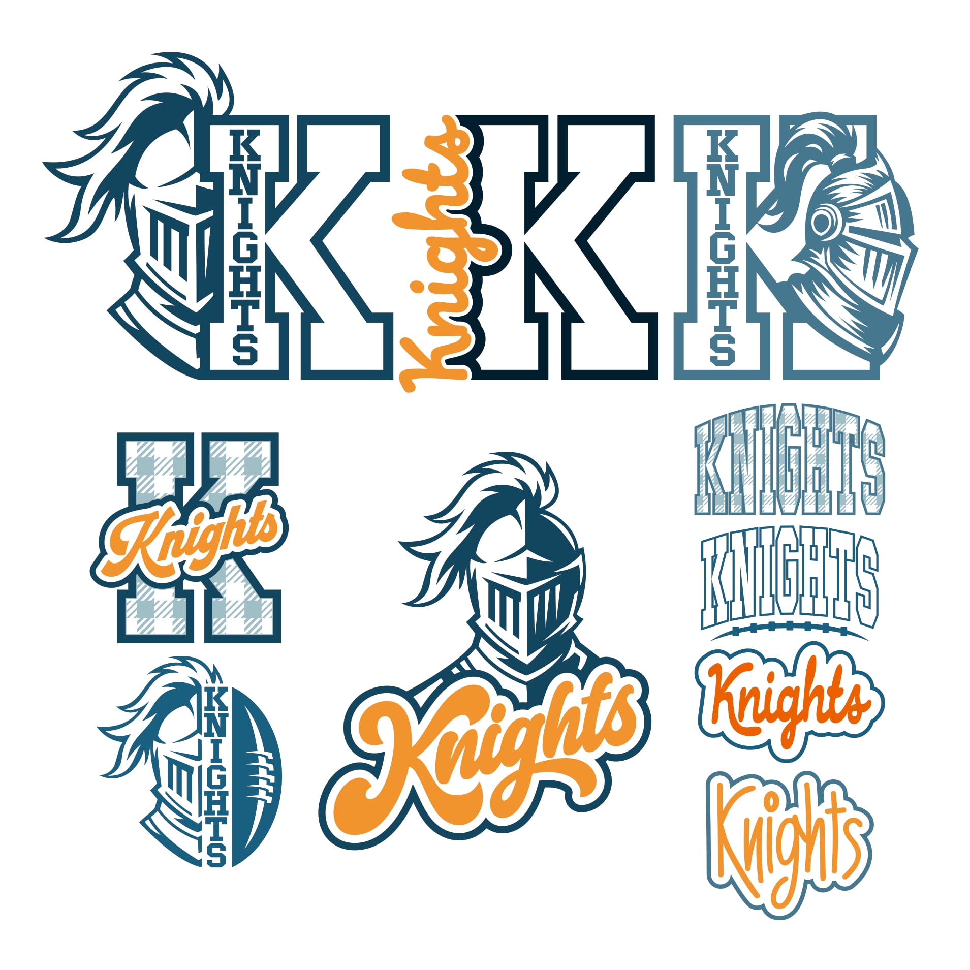 Knights School Sports Game Spirit Bundle Vector SVG