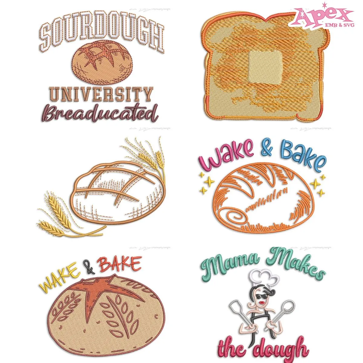 Bread and Baking Embroidery Designs Bundle thumbnail
