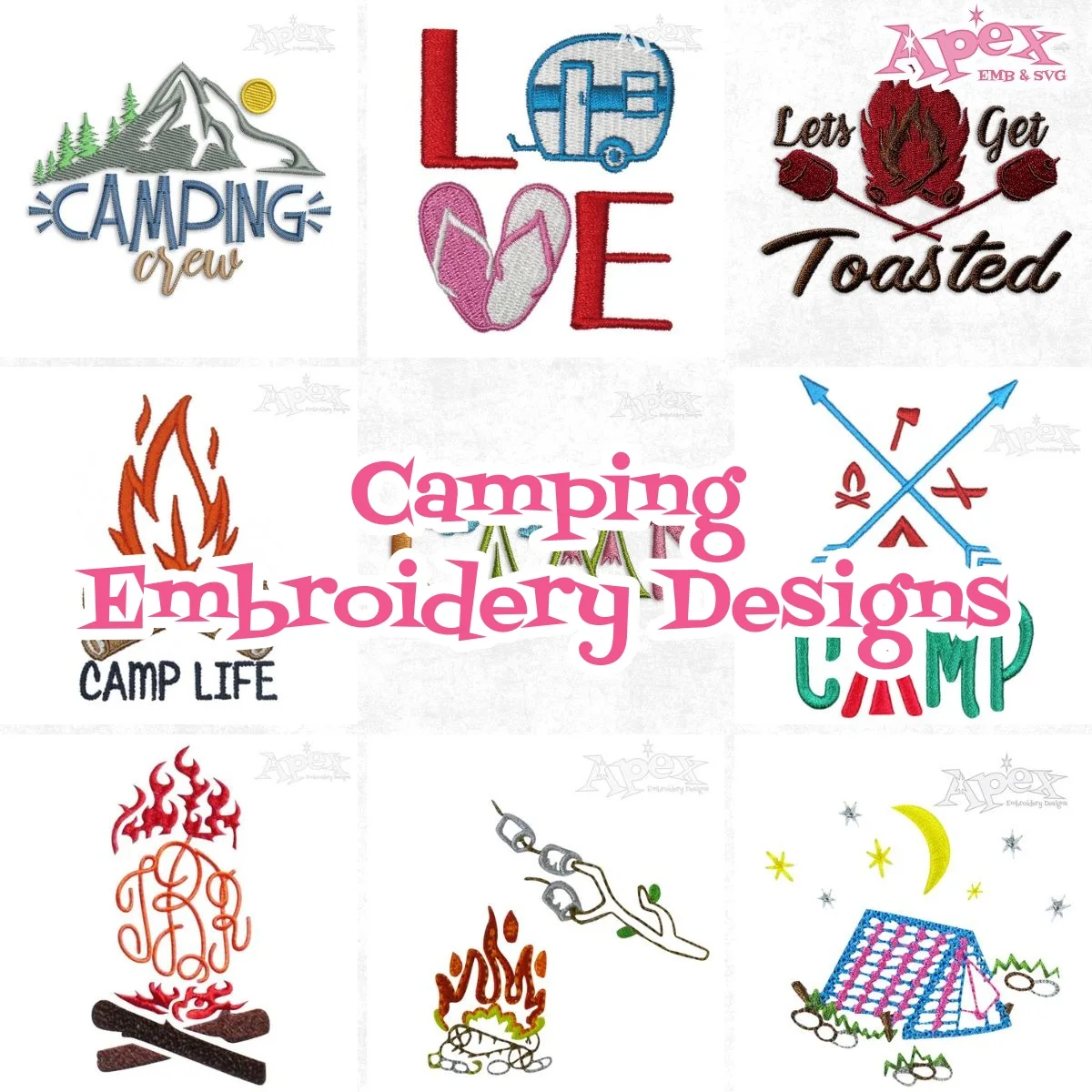 amp embroidery design thumbnail bundle