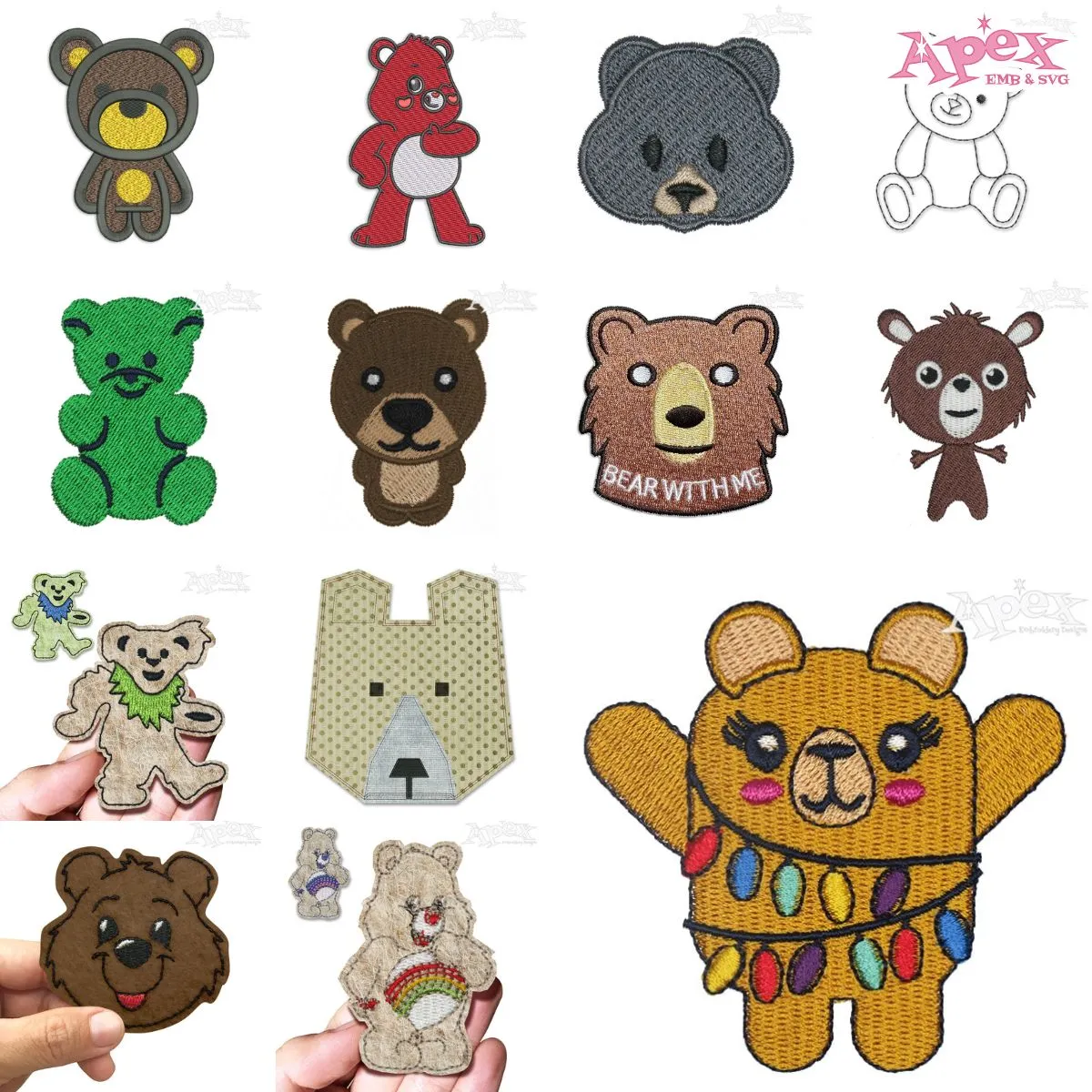 Cute Bear Embroidery Designs Bundle thumbnail