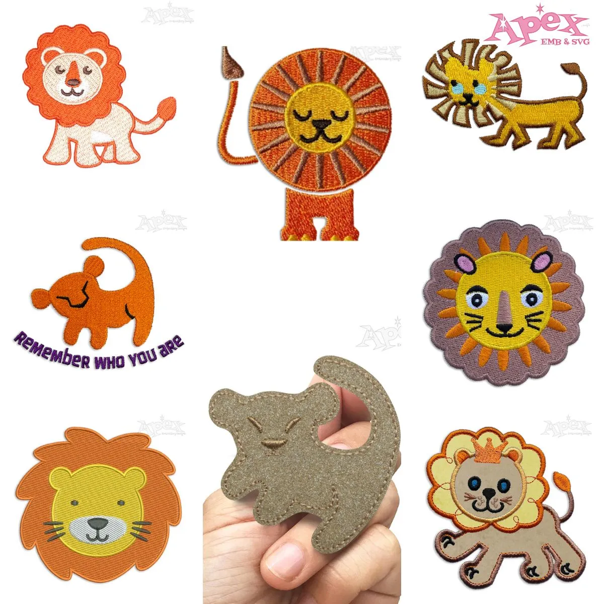 Cute Lion Embroidery Designs Bundle thumbnail