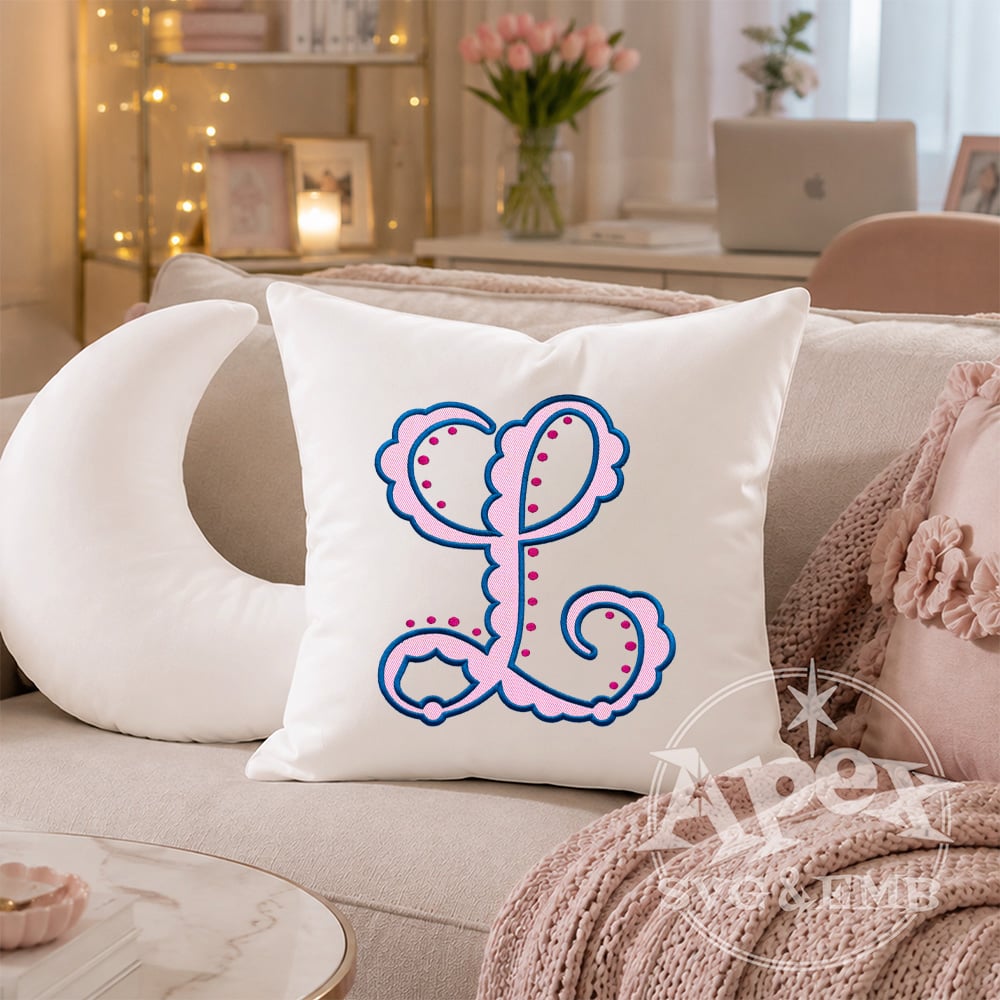 Gemma Scallop Dots Machine Embroidery Font by Apex L