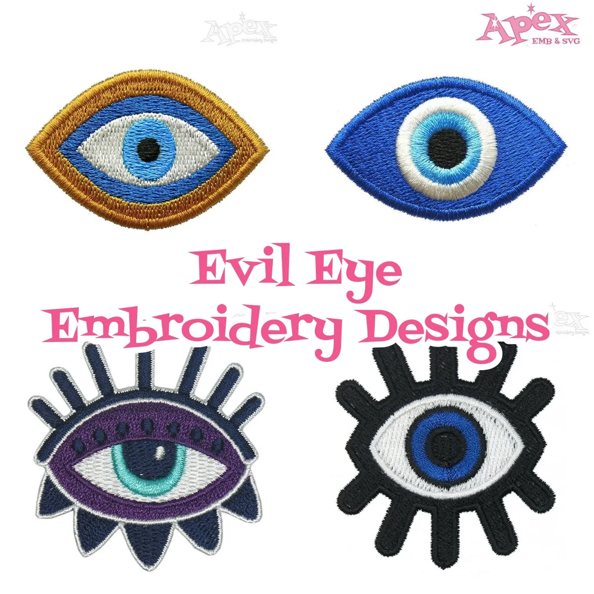 evil eye embroidery design thumbnail bundle