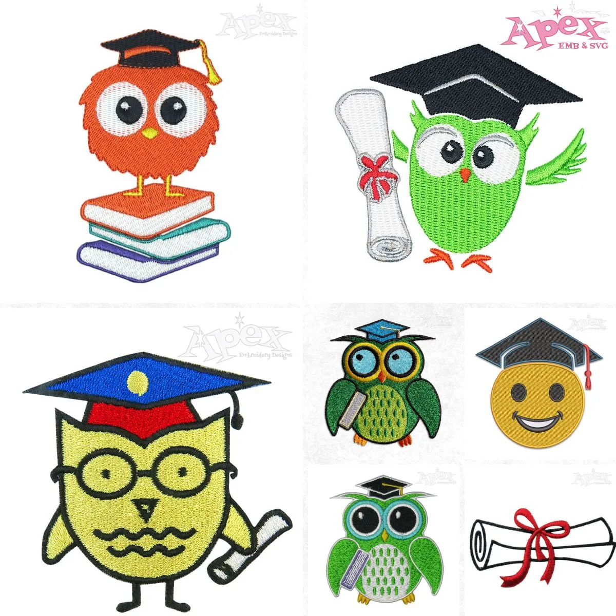 Graduation Embroidery Designs Bundle thumbnail