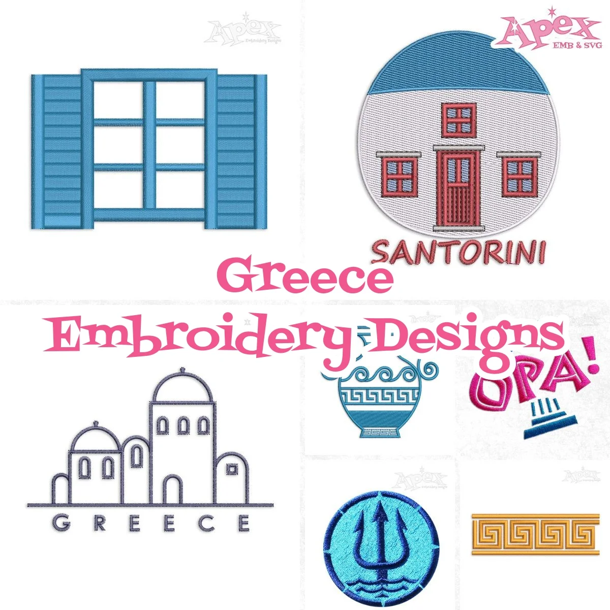 greek embroidery design thumbnail bundle