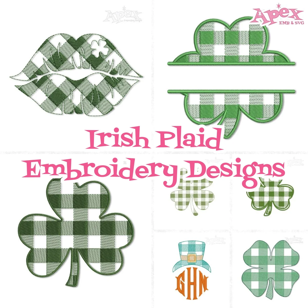 irish plaid shamrock thumbnail bundle