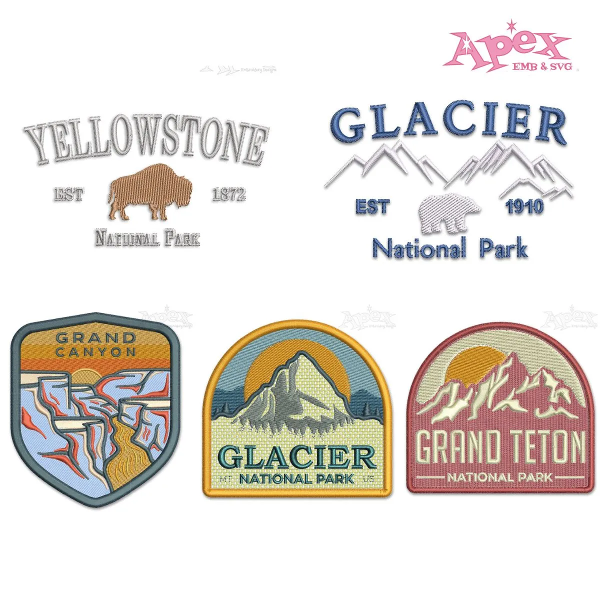National Parks Embroidery Designs Bundle thumbnail