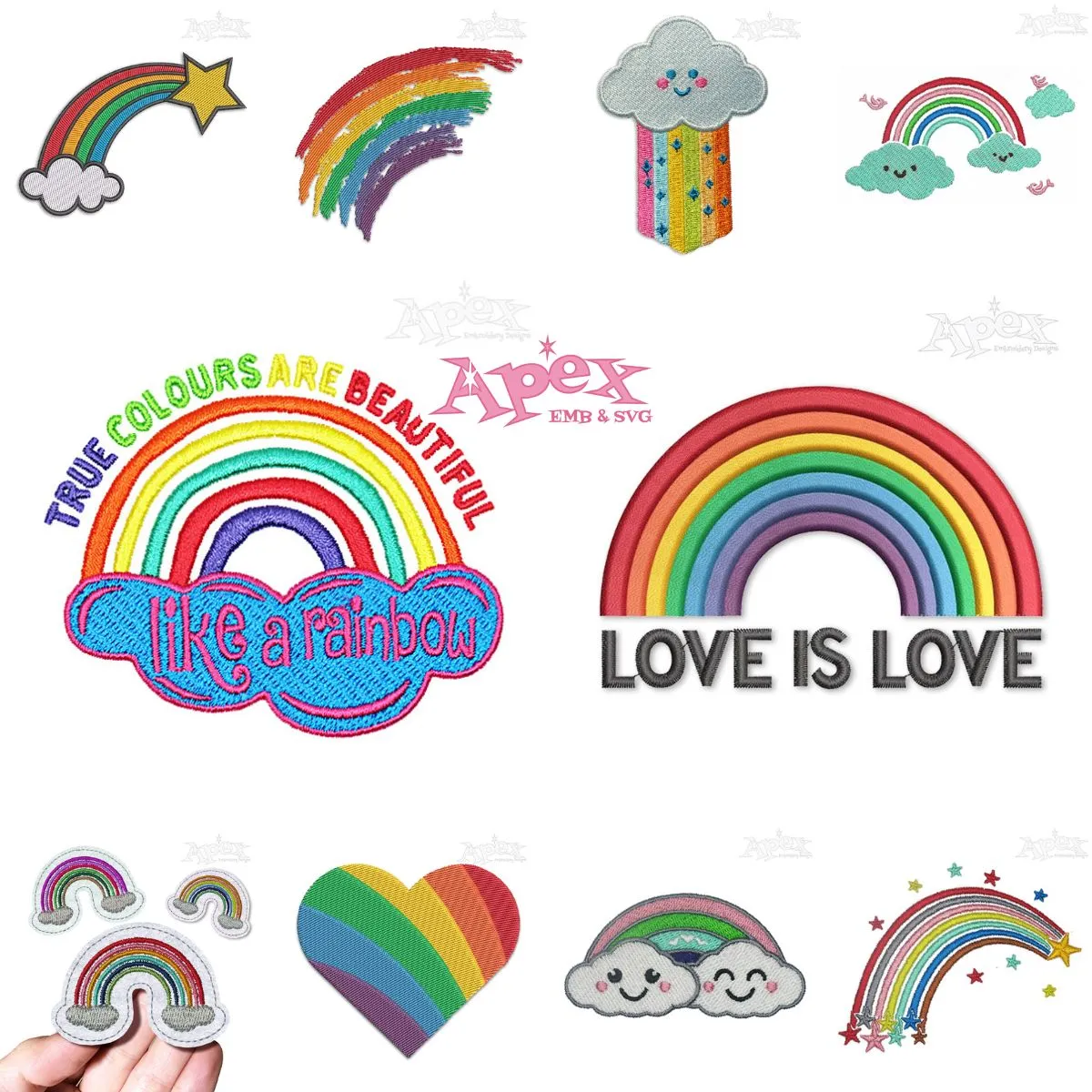 Rainbow Embroidery Designs Bundle thumbnail