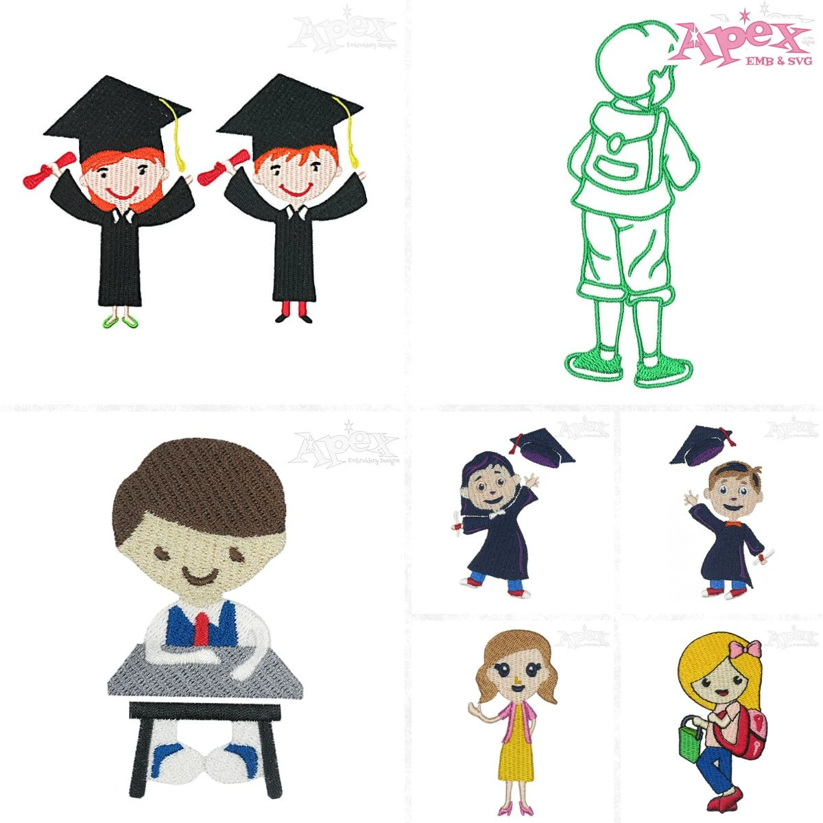 School Embroidery Designs Bundle thumbnail