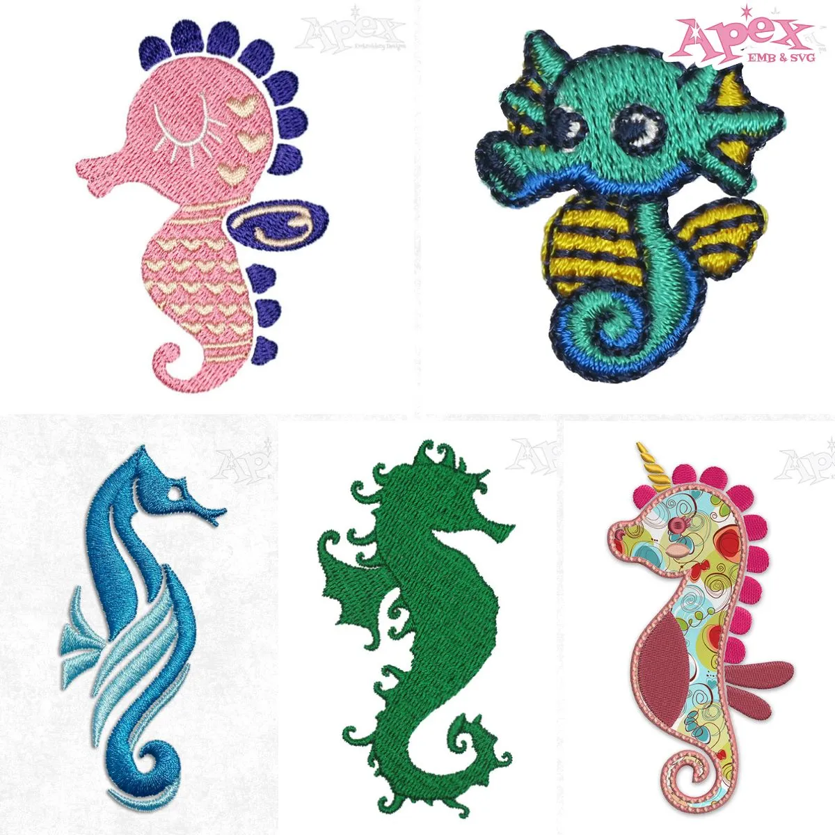 Seahorse Embroidery Designs Bundle thumbnail
