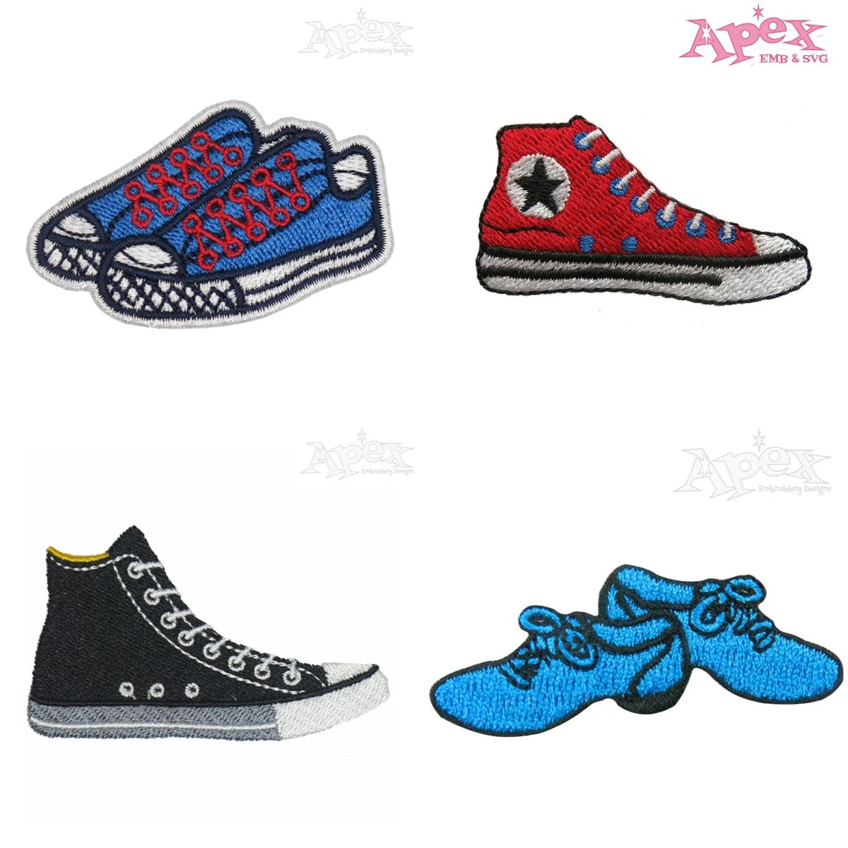 Sneaker Shoe Embroidery Designs Bundle thumbnail