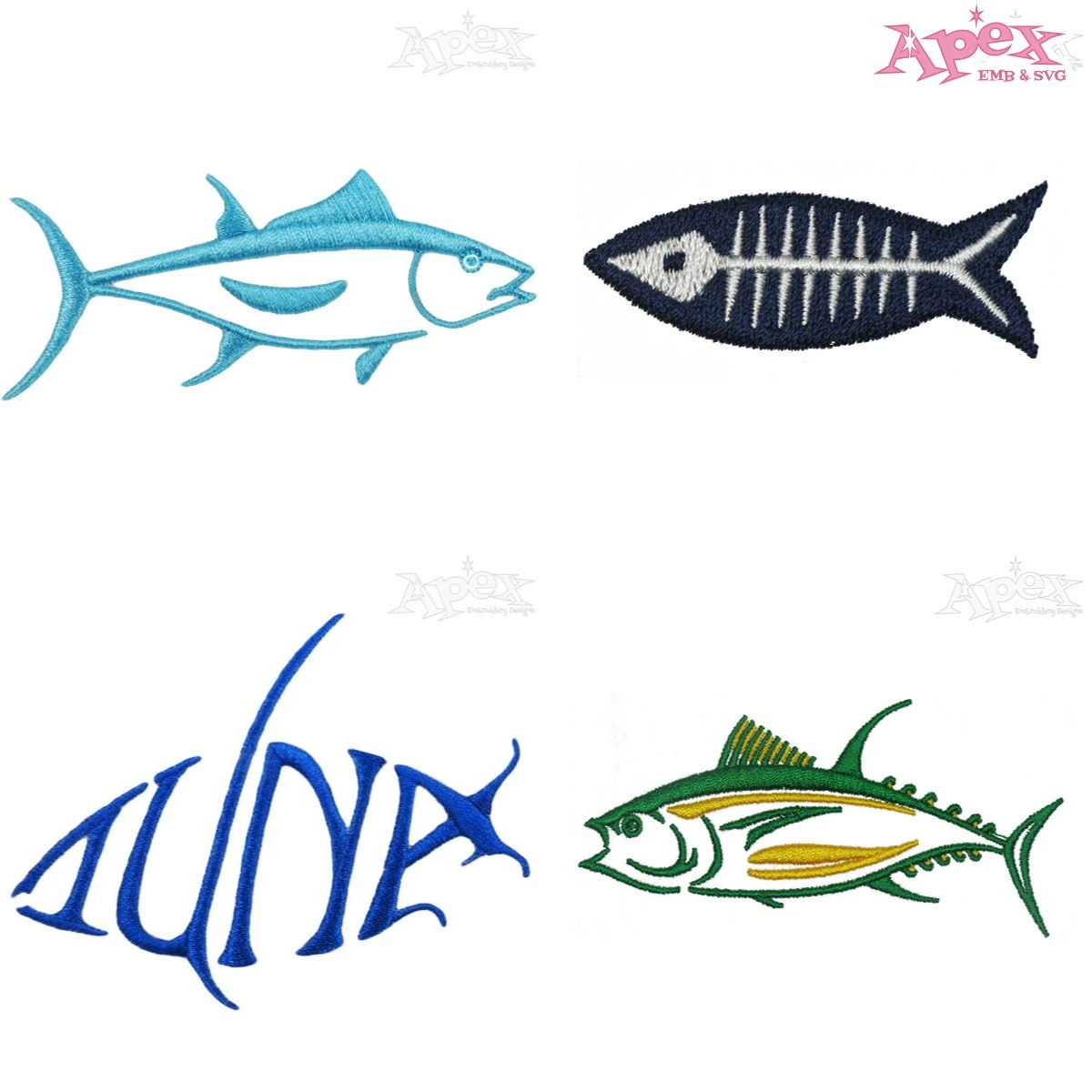 Tuna Fish Embroidery Designs Bundle thumbnail