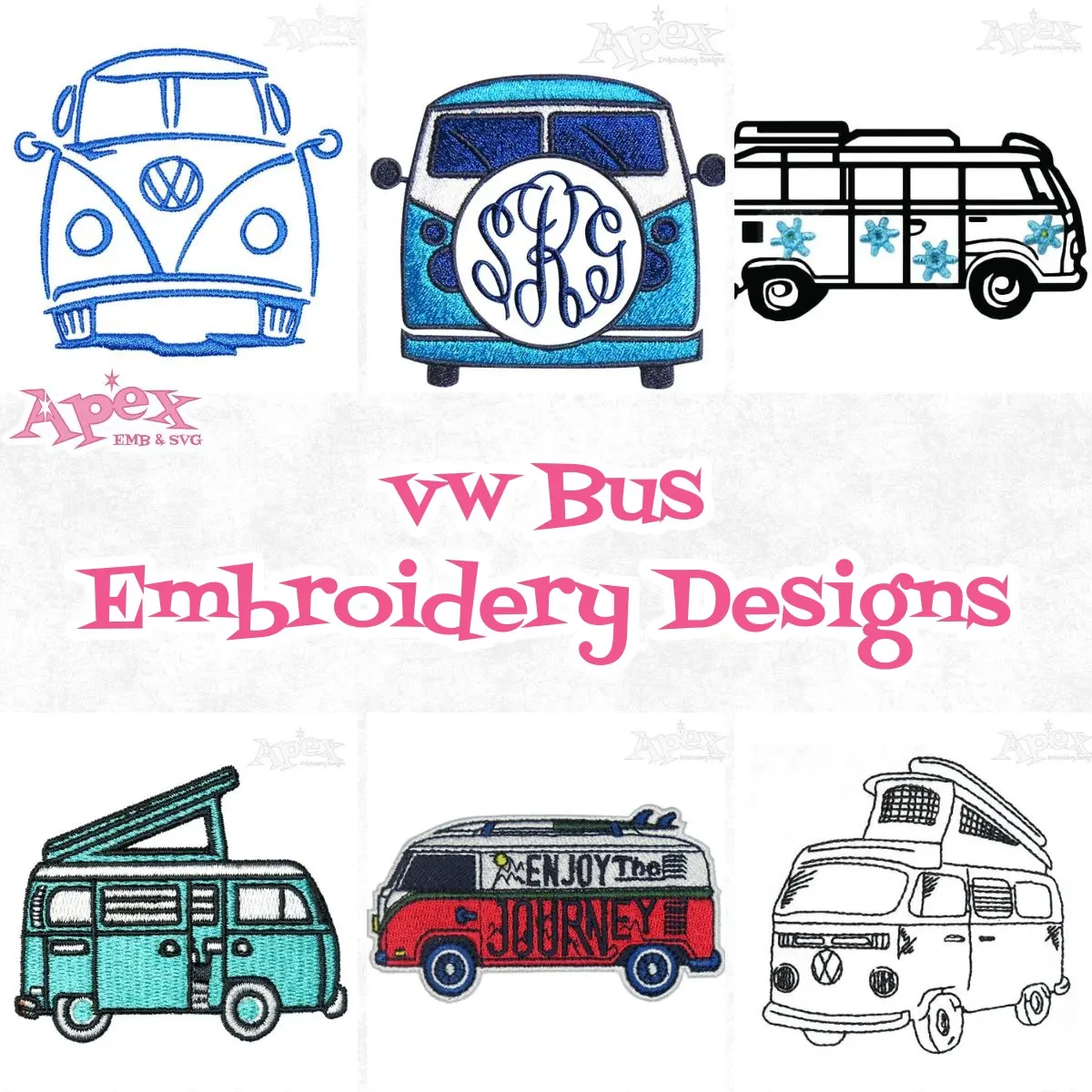 van bus embroidery design thumbnail