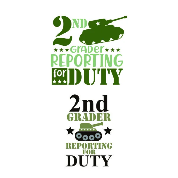 2nd Grader Reporting Duty SVG Cuttable Design