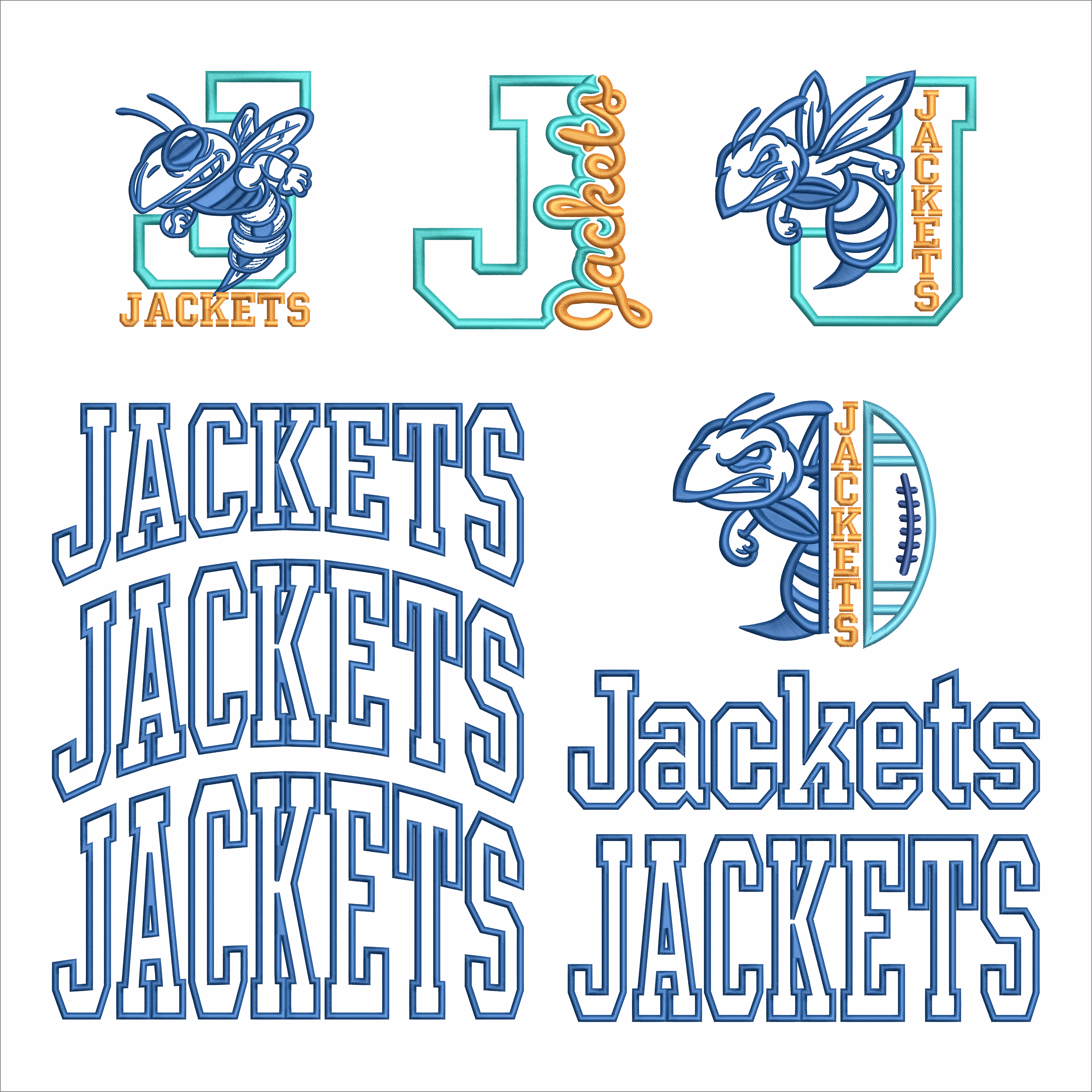 Yellow Jackets School Sports Mascot Spirit Bundle