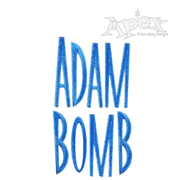 Adam Embroidery Font