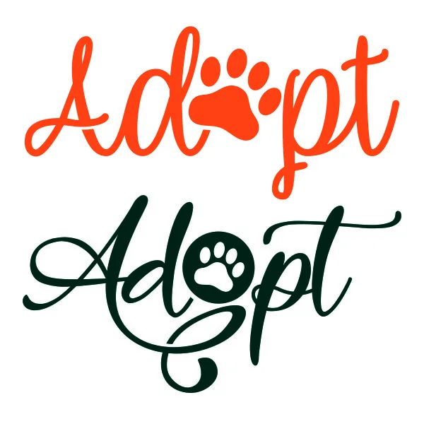 Adopt Paw SVG Cuttable Design