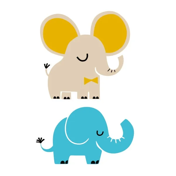 Adorable Elephant SVG Cuttable Design