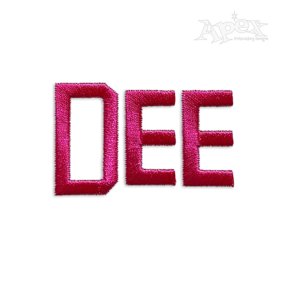 Air Force Machine Embroidery Font by Apex