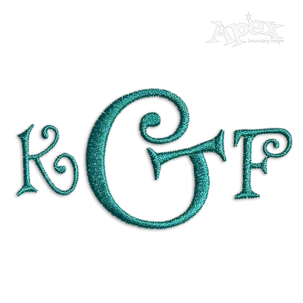 Alabama Curlz Machine Embroidery Fonts by Apex Designs